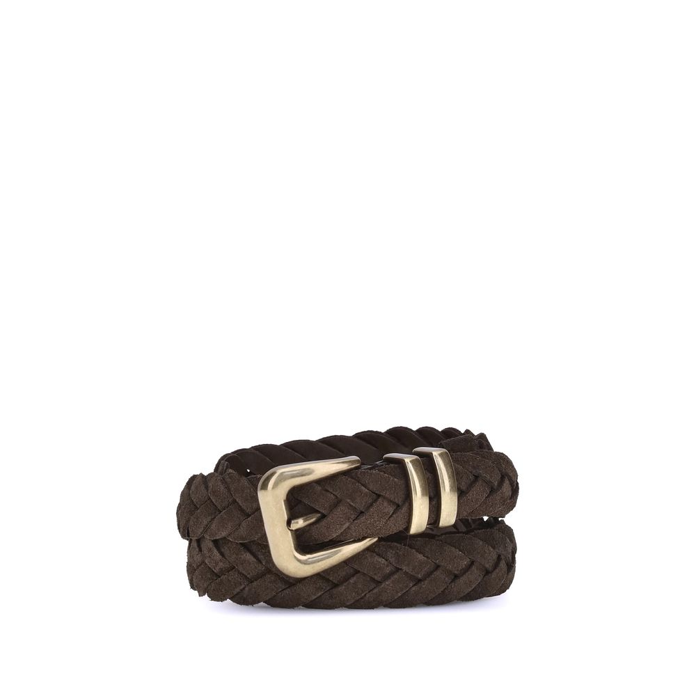 Brunello Cucinelli Brown Calf Leather Bos Taurus Belt Curated Luxury Accessories by Orvyn