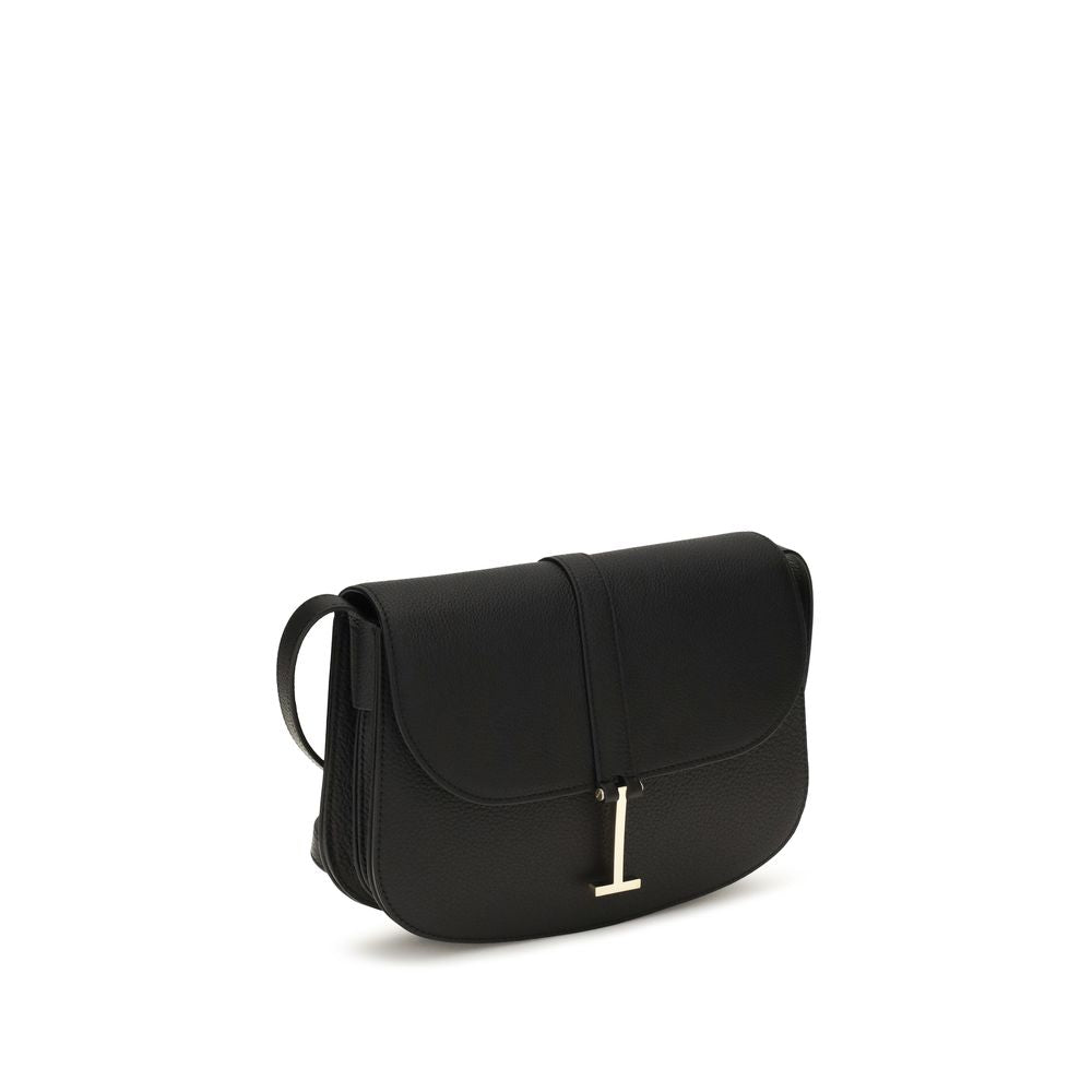 Tom Ford Black Calf Leather Bos Taurus Shoulder Bag Curated Luxury Accessories by Orvyn