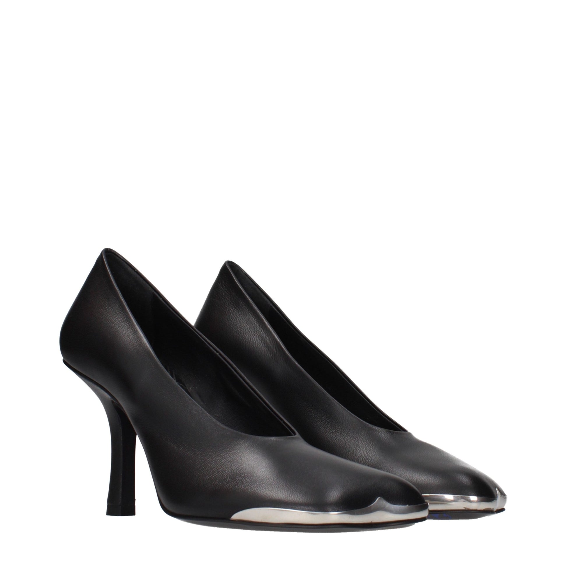 Burberry Black Leather High Heel Pumps Curated Luxury Accessories by Orvyn
