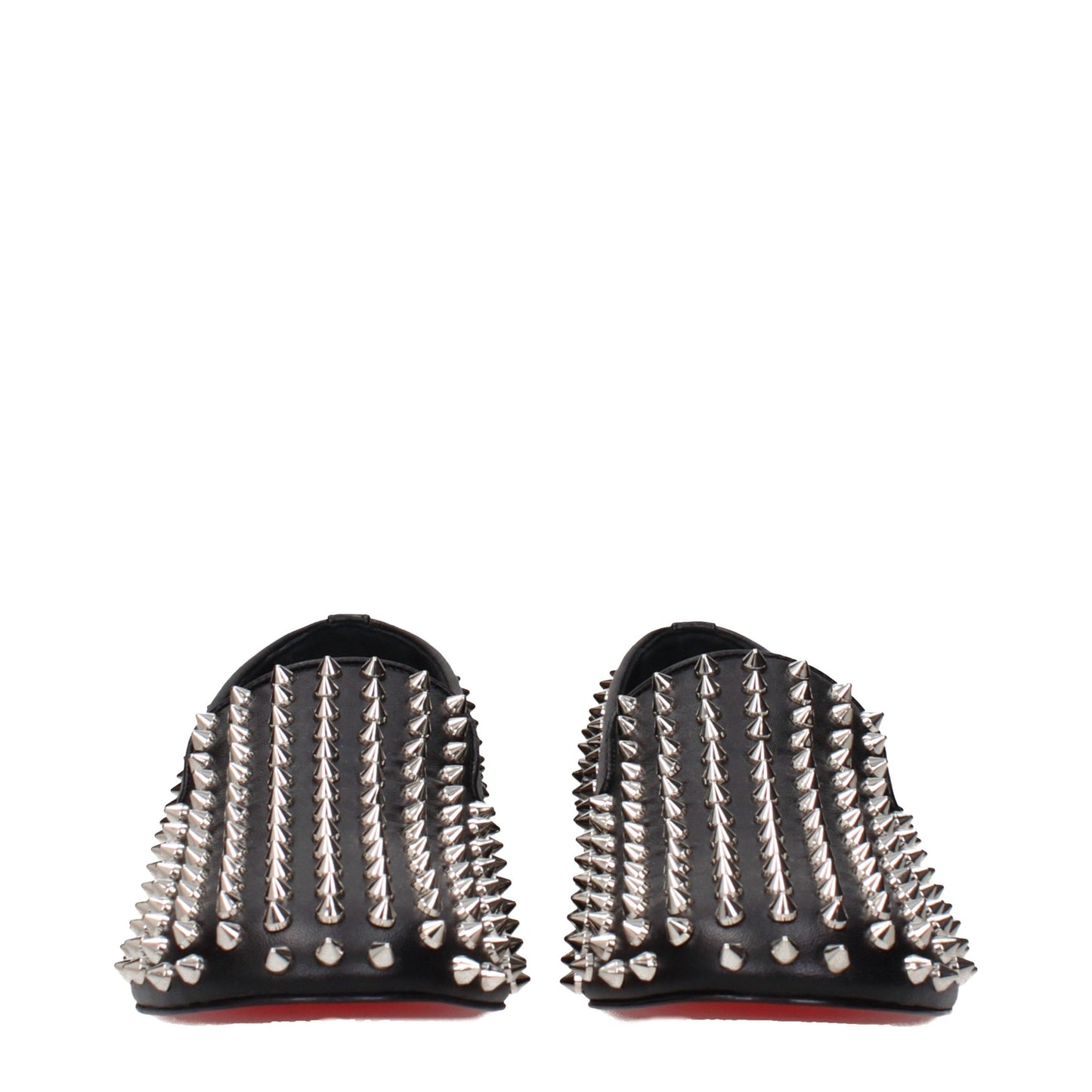 Christian Louboutin Black Leather Slip-On Loafers Curated Luxury Accessories by Orvyn