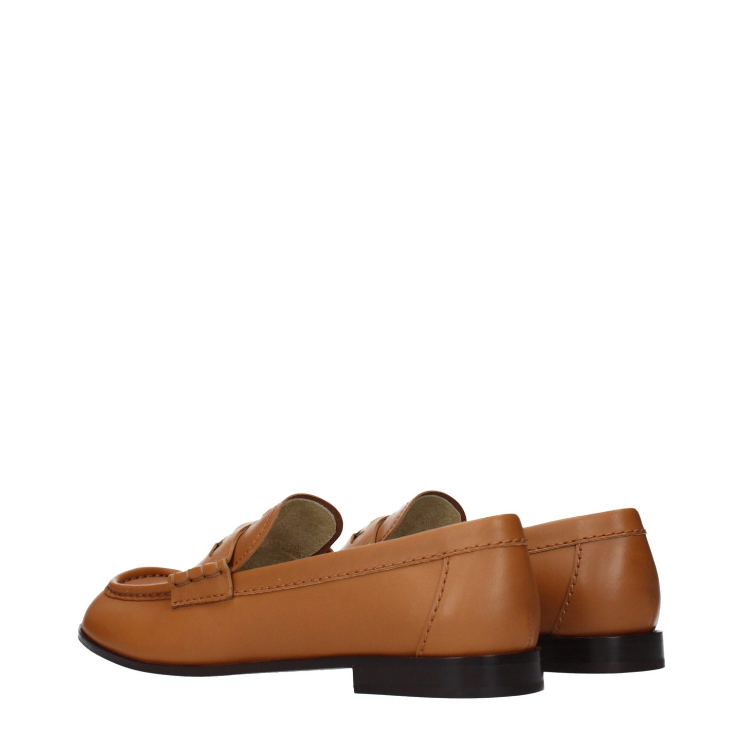 Miu Miu Brown Leather Slip-On Loafers Curated Luxury Accessories by Orvyn