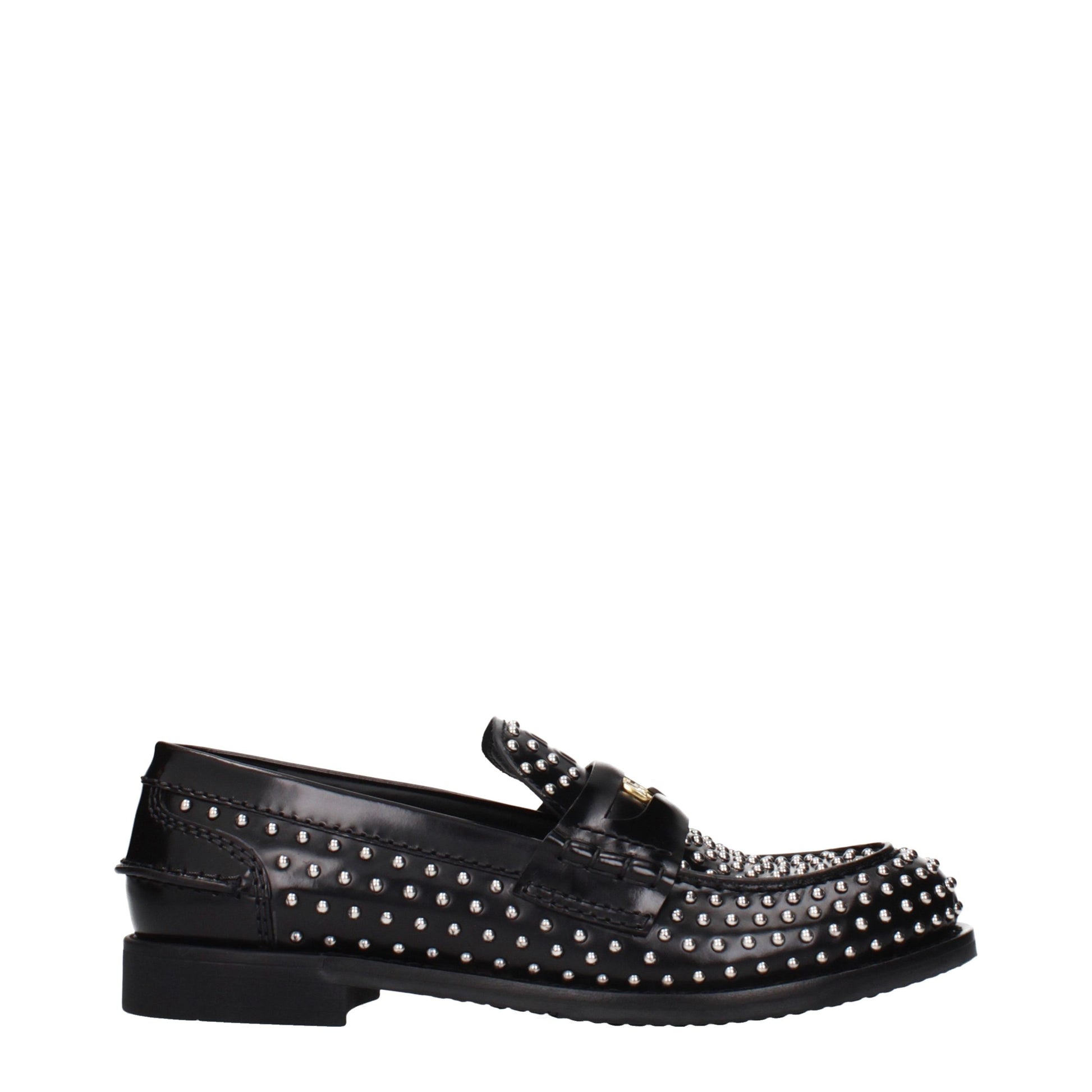 Miu Miu Black Leather Slip-On Loafers Curated Luxury Accessories by Orvyn