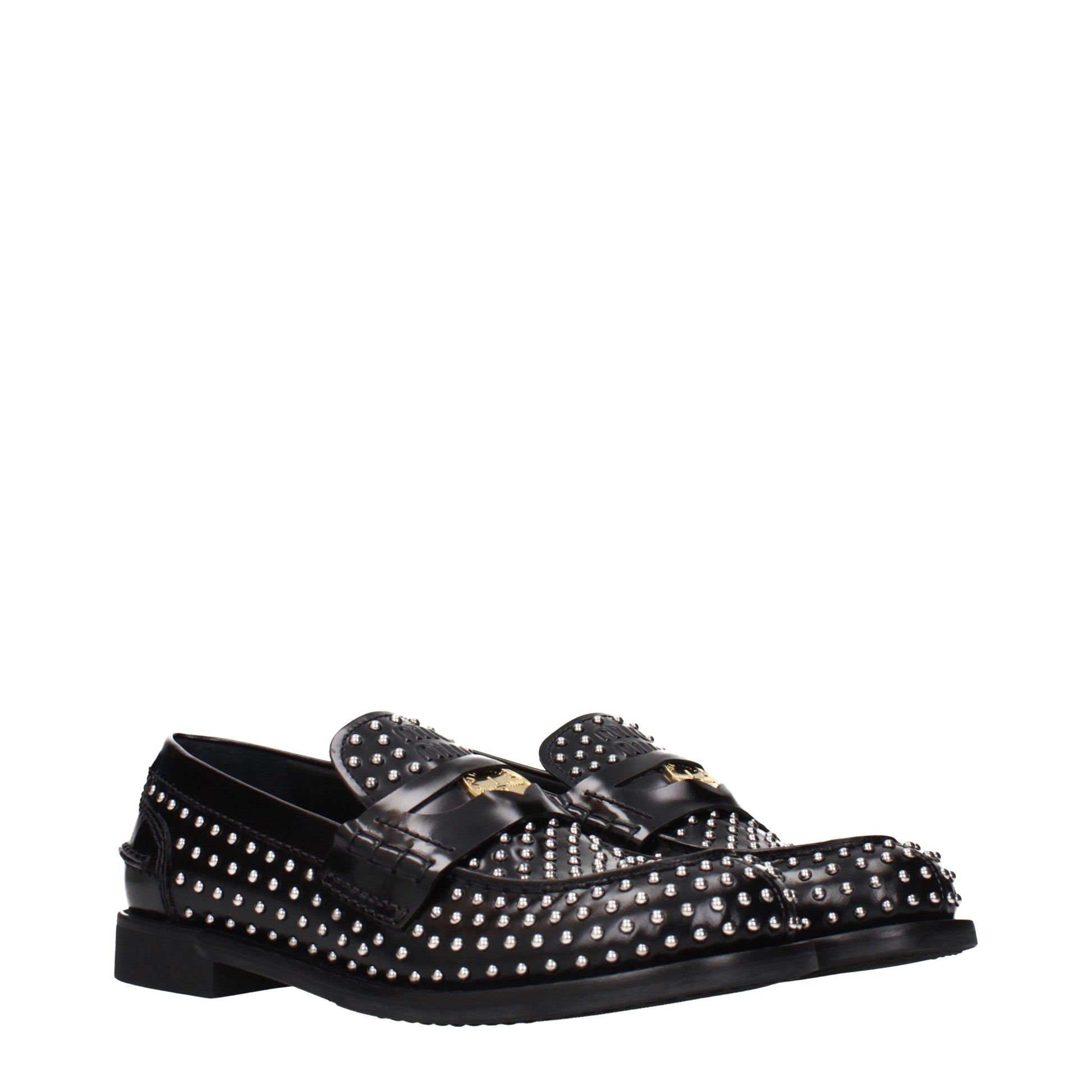 Miu Miu Black Leather Slip-On Loafers Curated Luxury Accessories by Orvyn