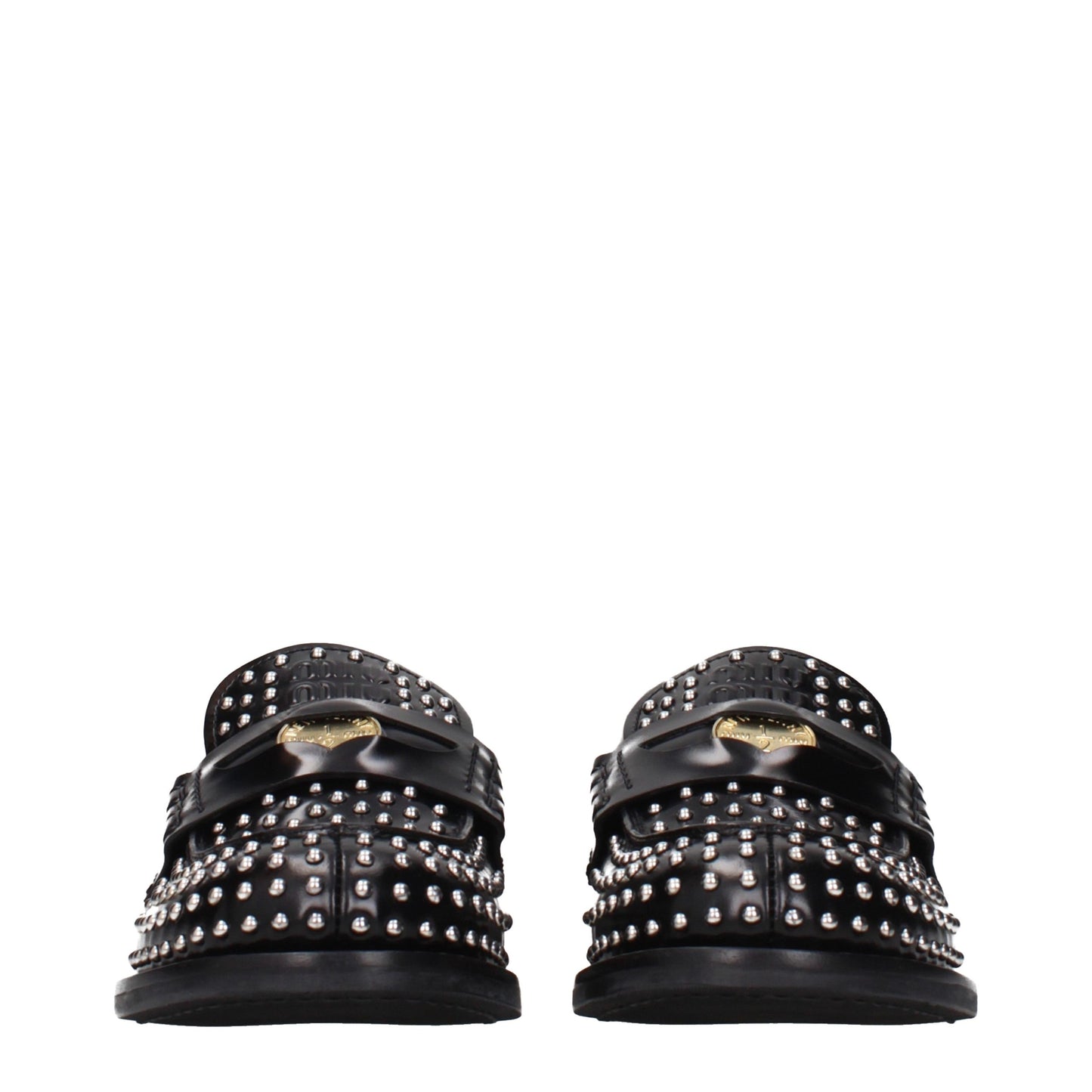 Miu Miu Black Leather Slip-On Loafers Curated Luxury Accessories by Orvyn