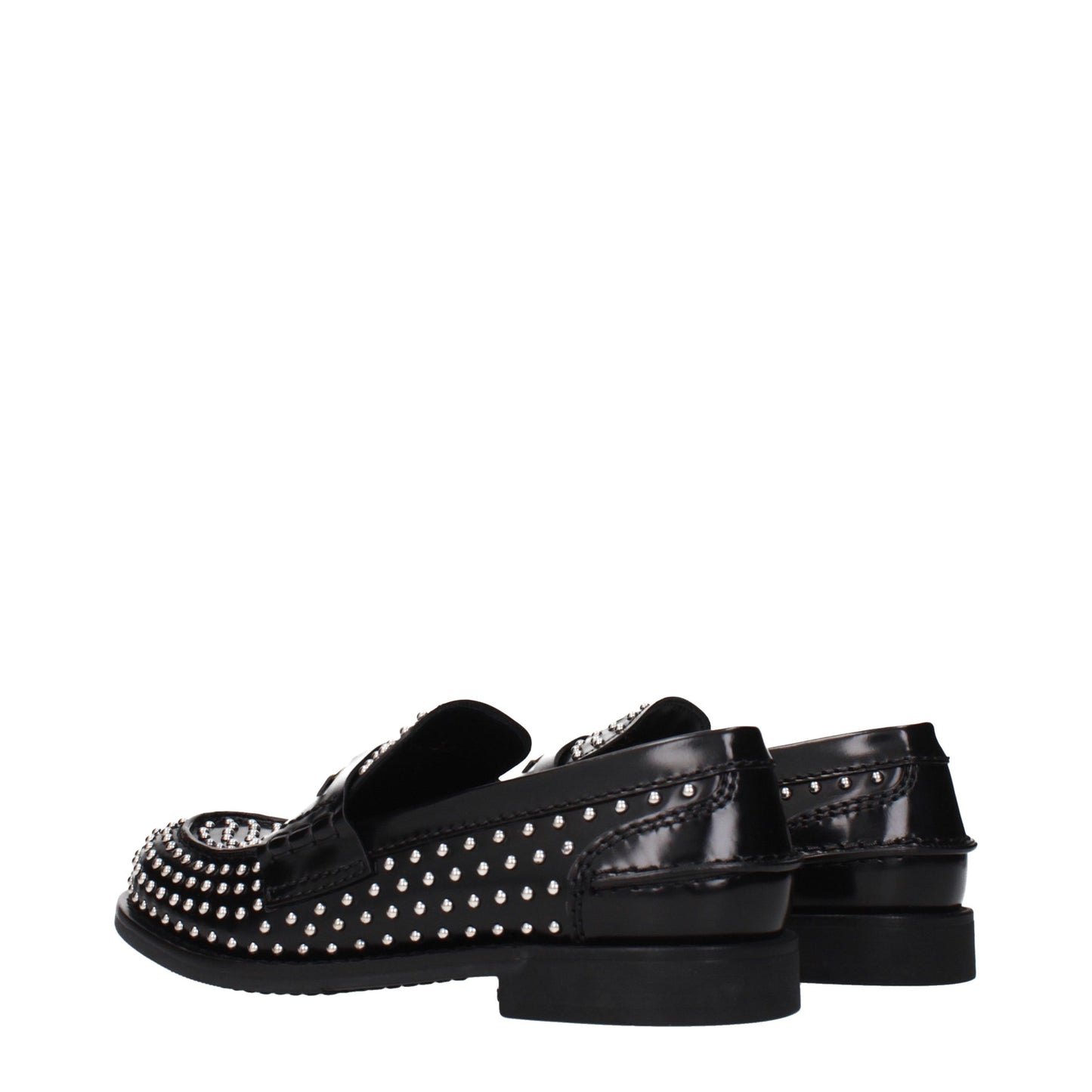 Miu Miu Black Leather Slip-On Loafers Curated Luxury Accessories by Orvyn