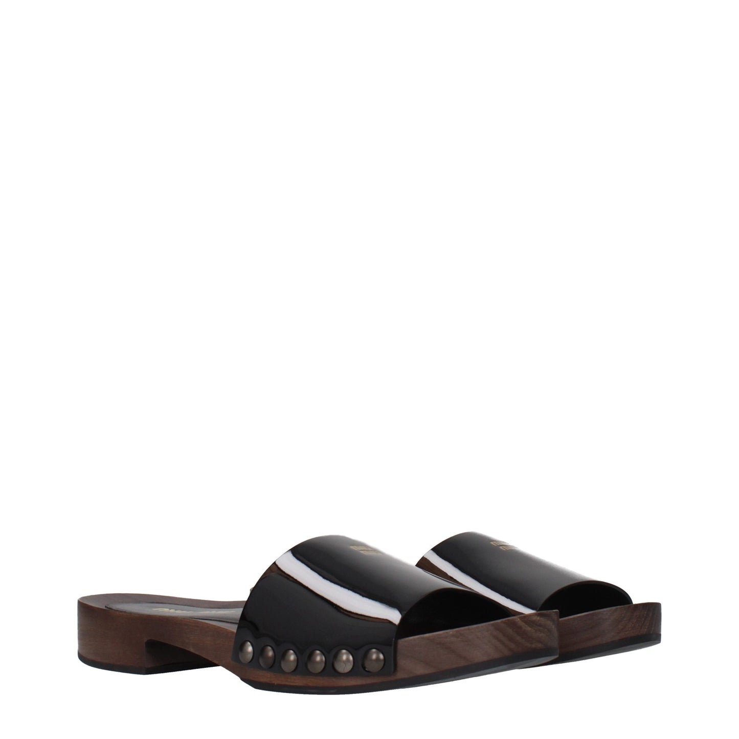 Miu Miu Black Leather Slippers Curated Luxury Accessories by Orvyn