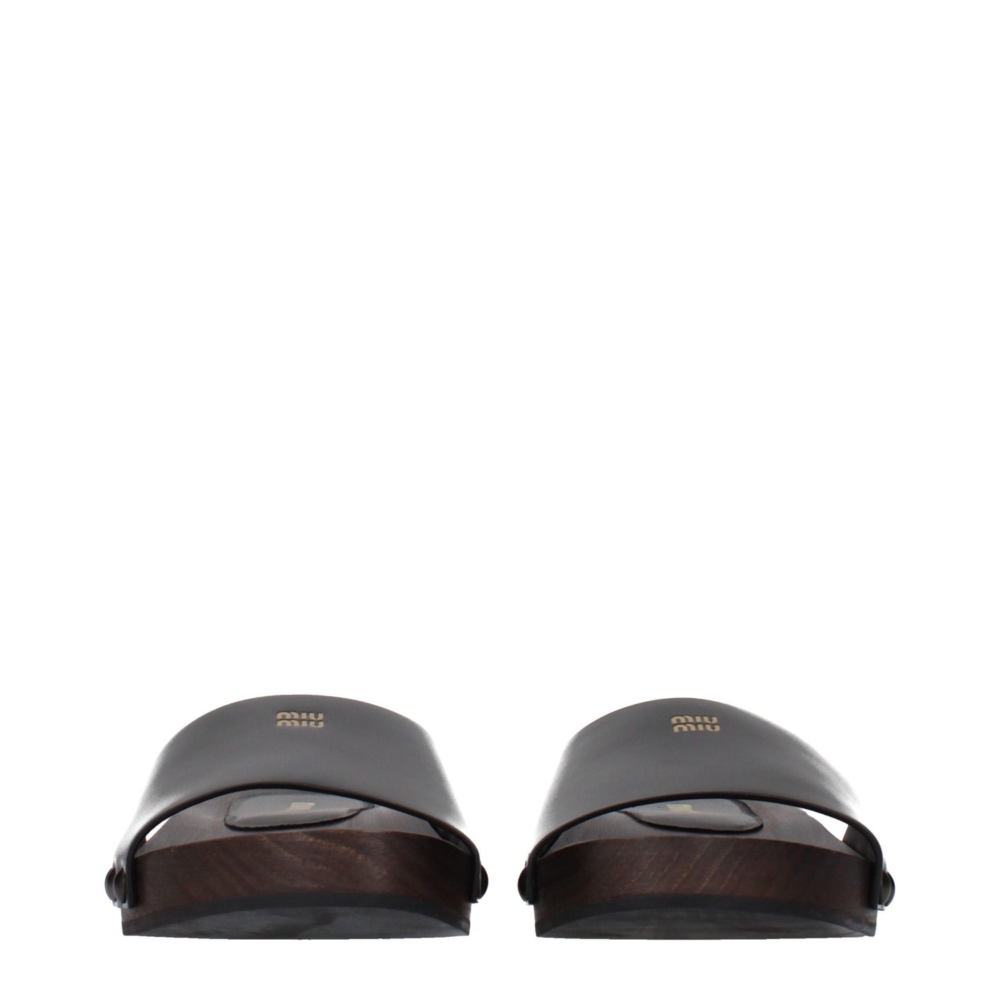 Miu Miu Black Leather Slippers Curated Luxury Accessories by Orvyn