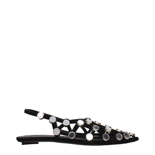 The Attico Black Leather Ballet Flats Curated Luxury Accessories by Orvyn