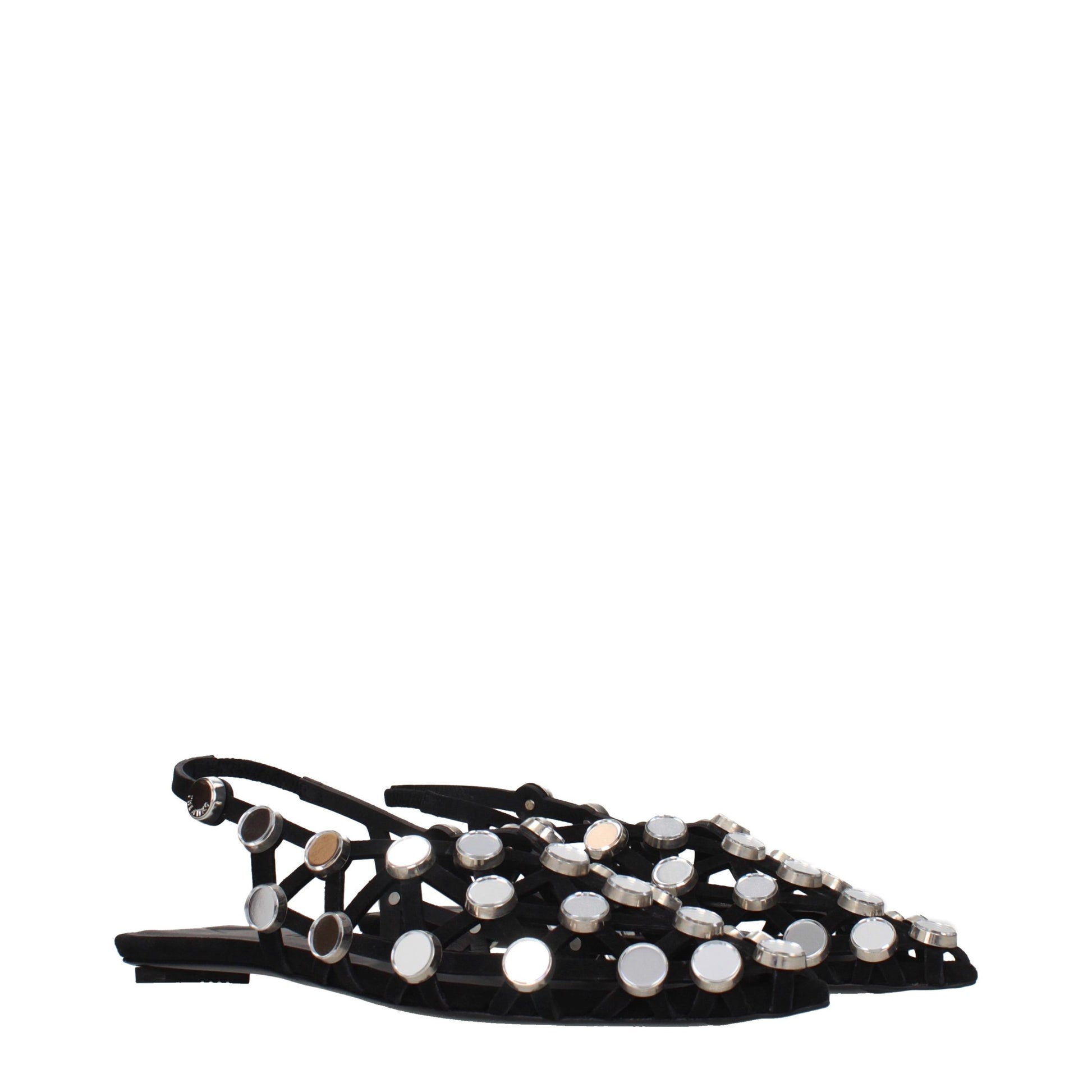 The Attico Black Leather Ballet Flats Curated Luxury Accessories by Orvyn