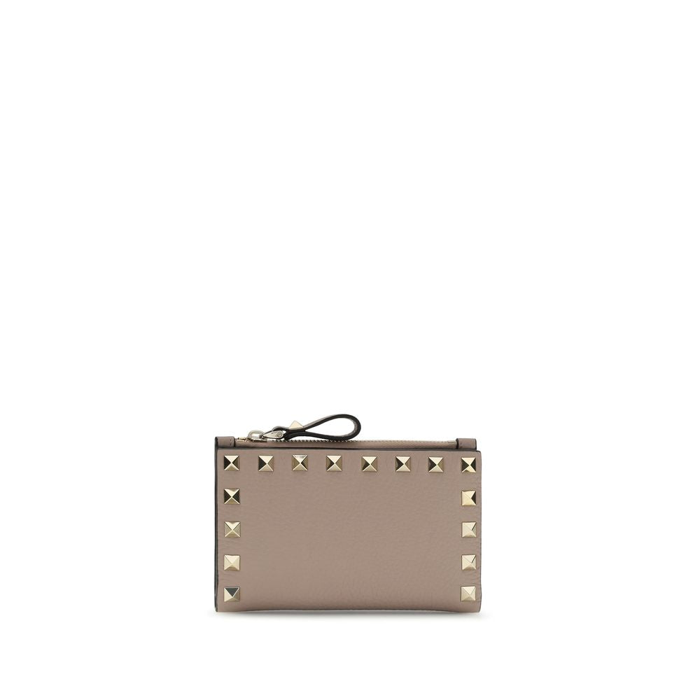 Valentino Garavani Beige Calf Leather Bos Taurus Wallet Curated Luxury Accessories by Orvyn
