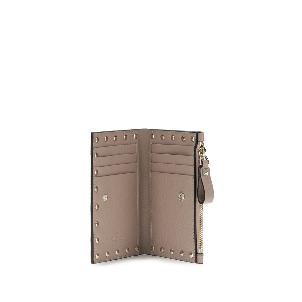 Valentino Garavani Beige Calf Leather Bos Taurus Wallet Curated Luxury Accessories by Orvyn