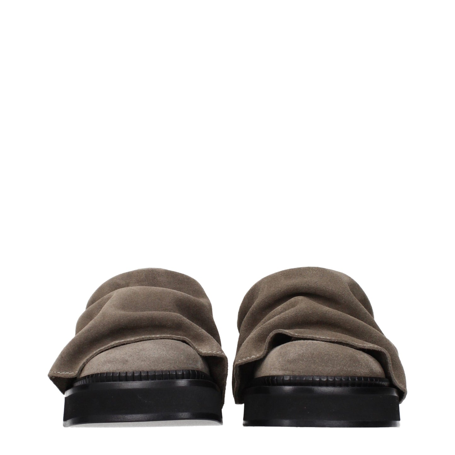 The Attico Gray Leather Slippers Curated Luxury Accessories by Orvyn