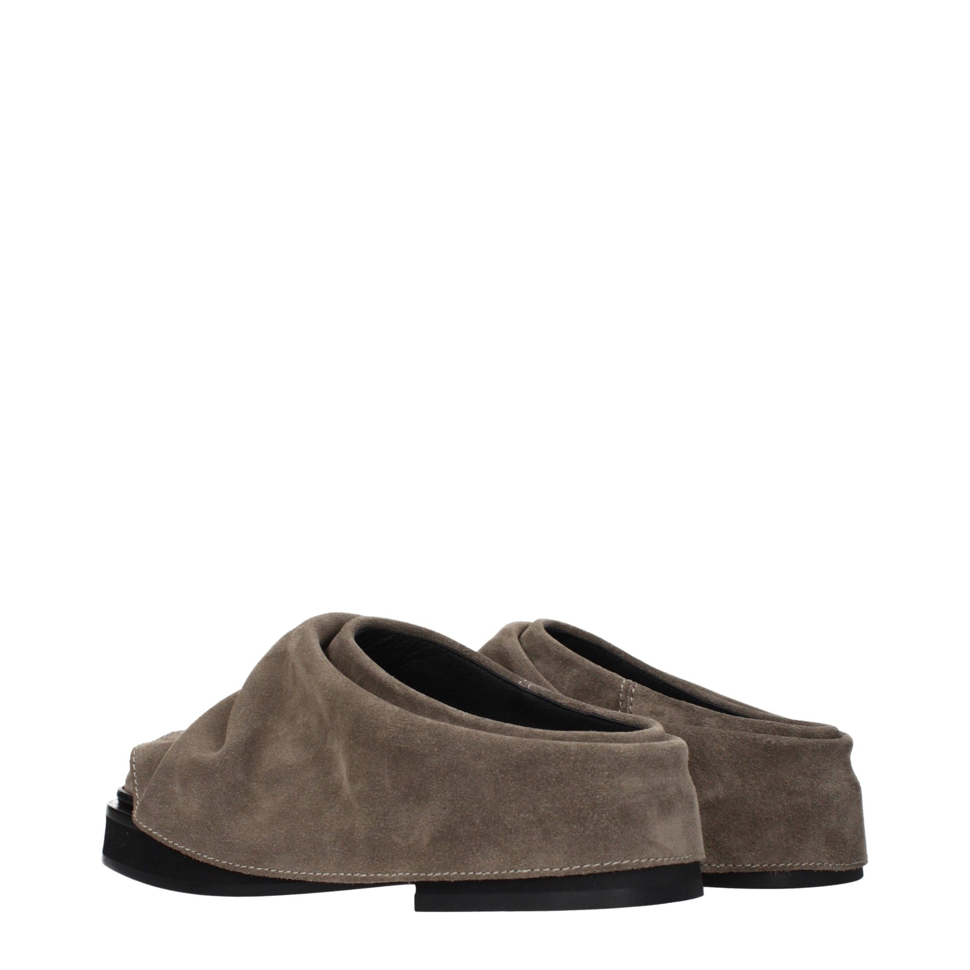 The Attico Gray Leather Slippers Curated Luxury Accessories by Orvyn
