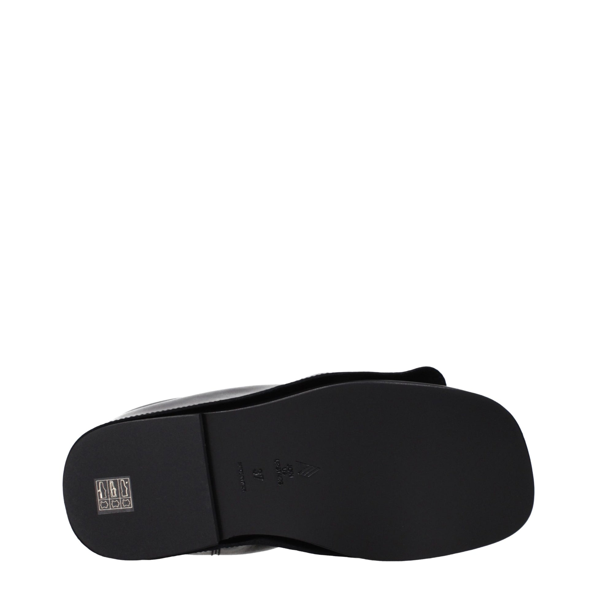 The Attico Black Leather Slippers Curated Luxury Accessories by Orvyn