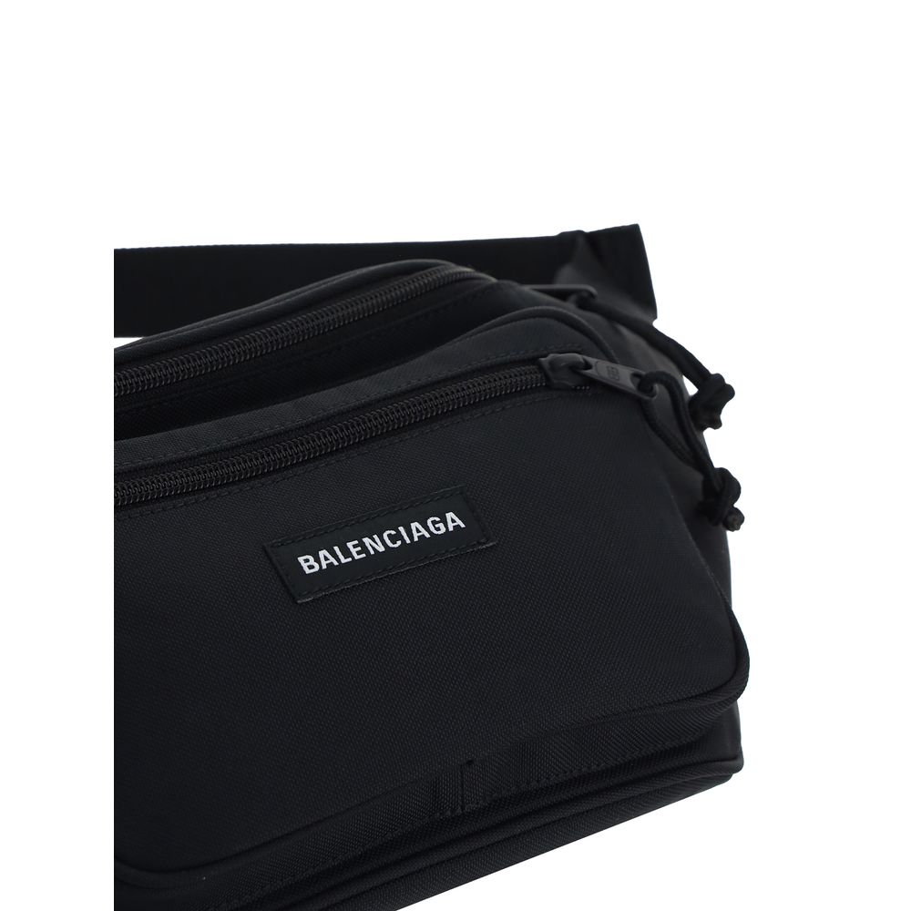 Balenciaga Black Explorer Fanny Pack Clutch schwarz