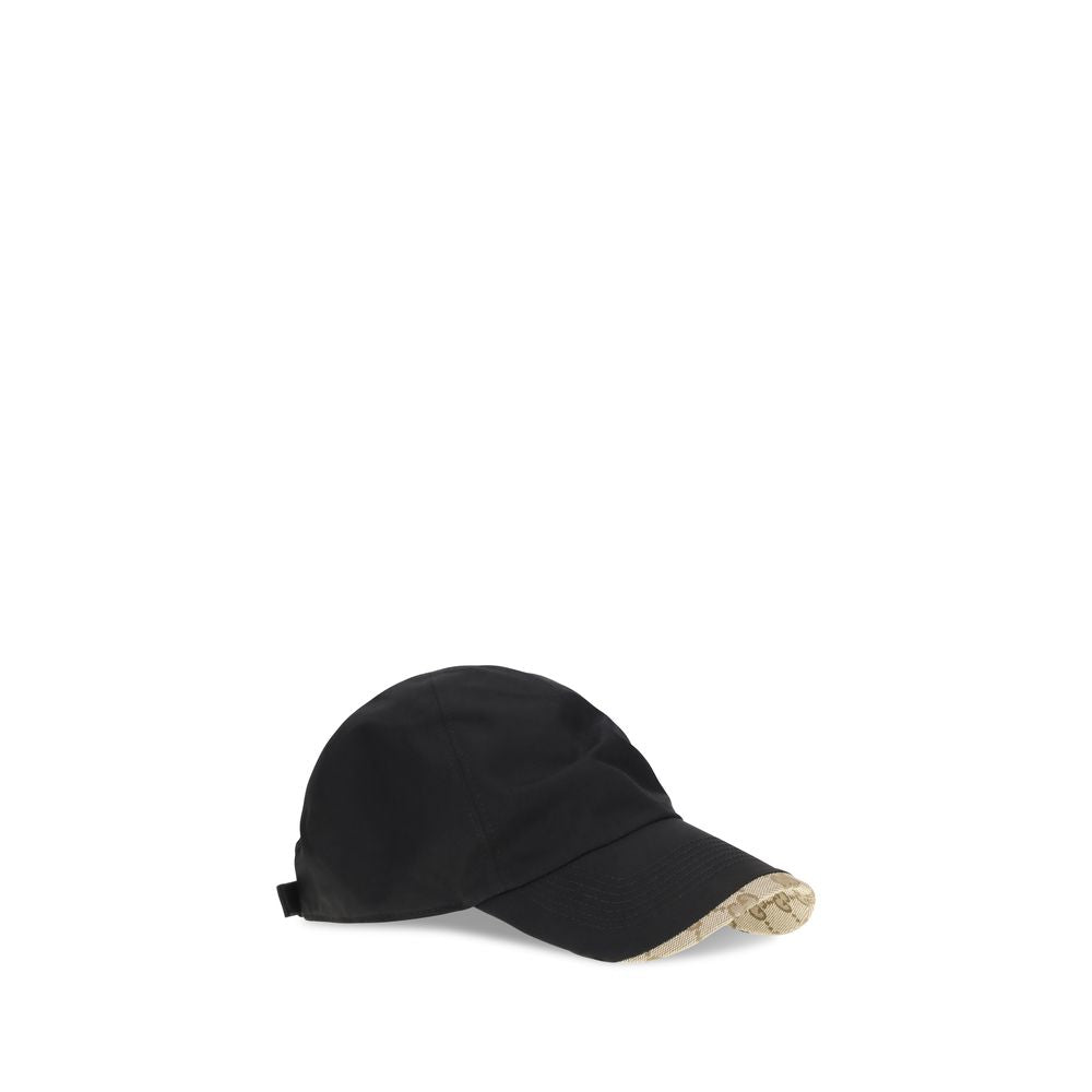 Gucci Black Cotton Cap (Baseball Hat) Curated Luxury Accessories by Orvyn