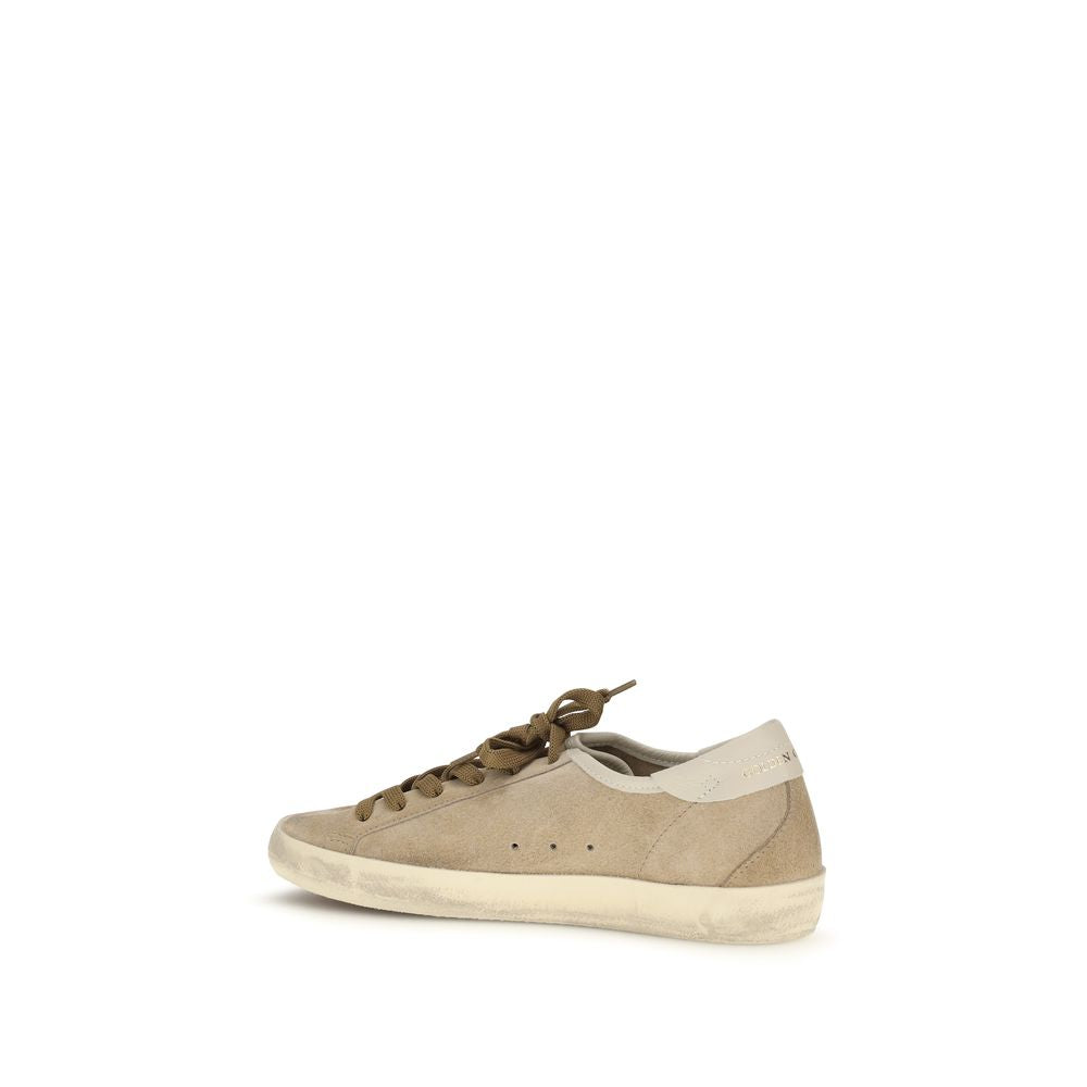 Golden Goose Beige Calf Leather Bos Taurus Low Top Sneakers Curated Luxury Accessories by Orvyn