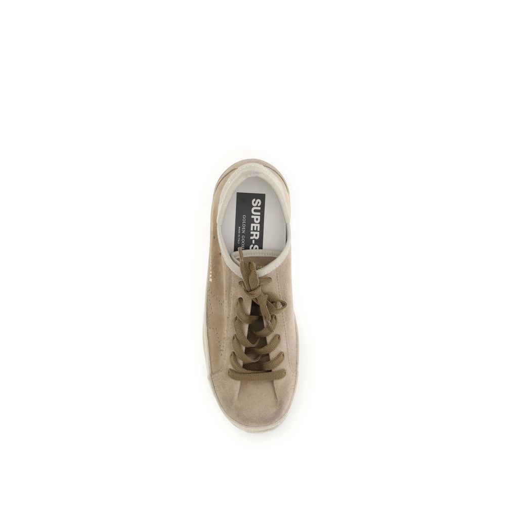 Golden Goose Beige Calf Leather Bos Taurus Low Top Sneakers Curated Luxury Accessories by Orvyn