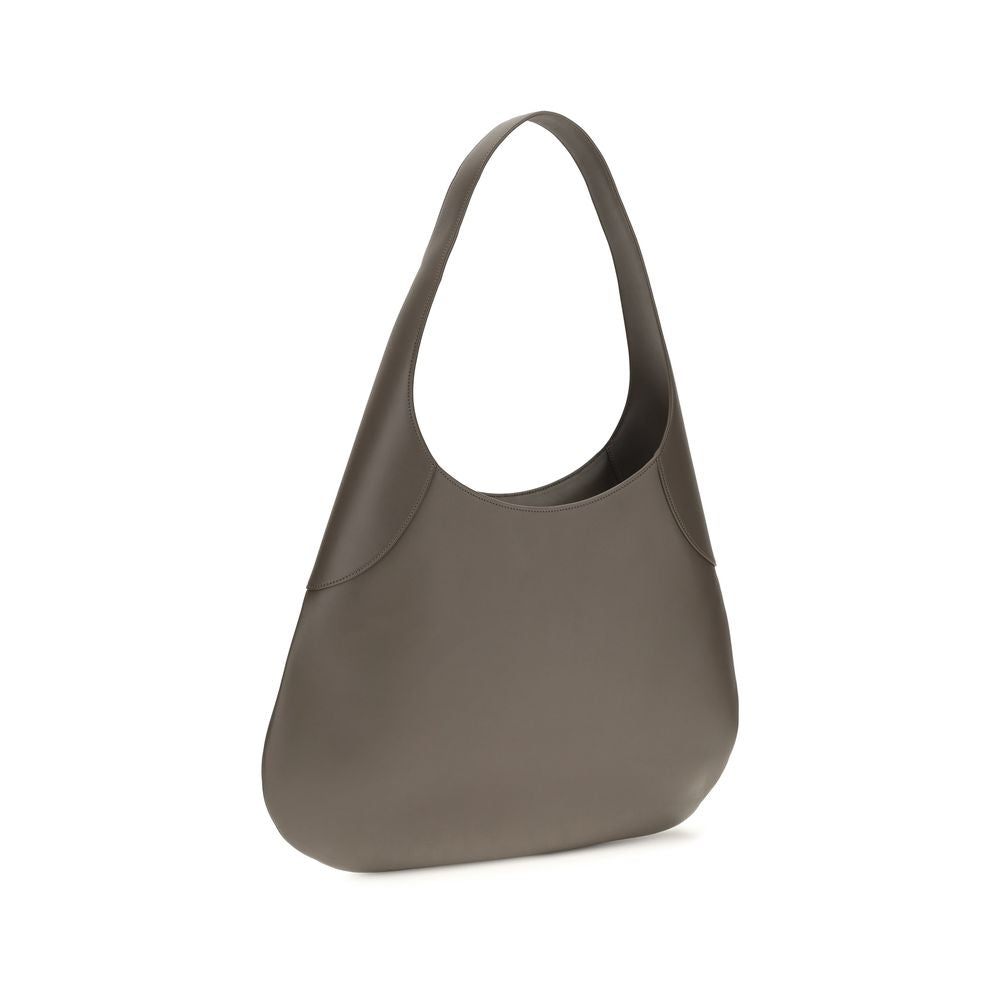 Khaite Gray Calf Leather Bos Taurus Handbag Curated Luxury Accessories by Orvyn