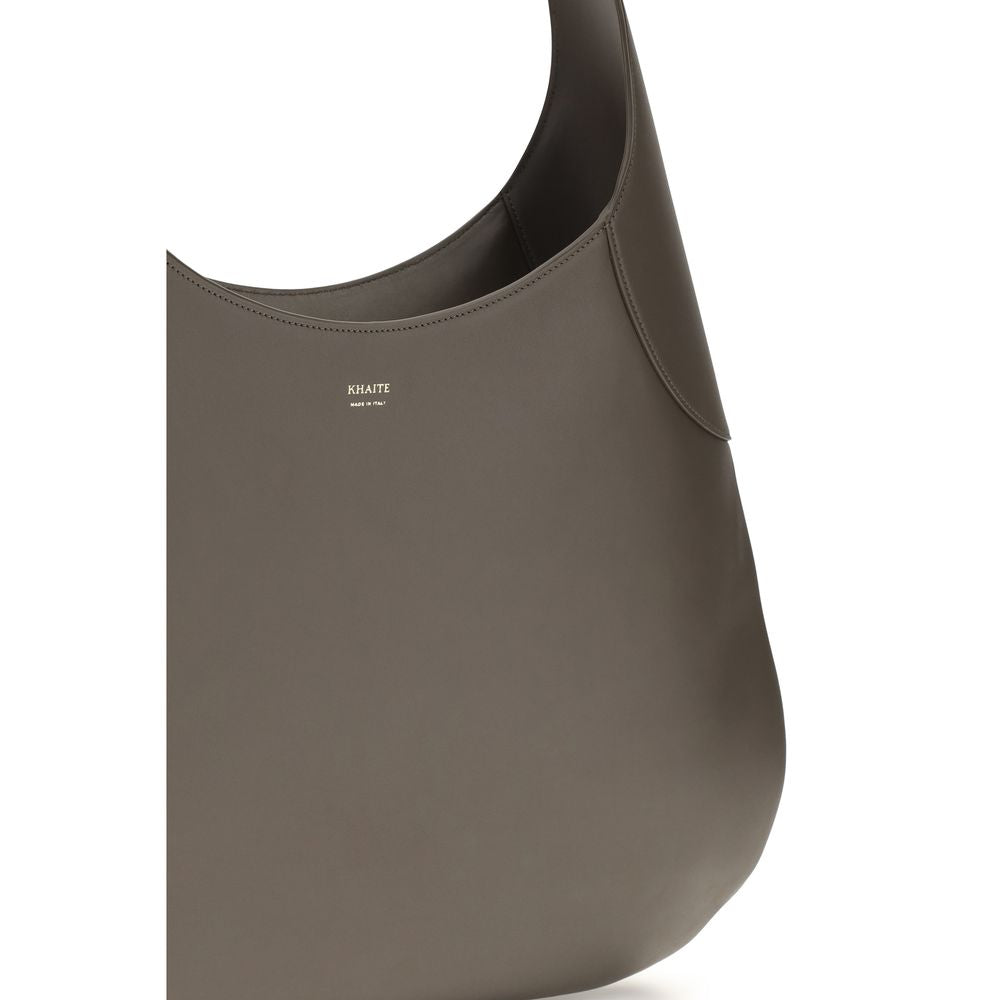 Khaite Gray Calf Leather Bos Taurus Handbag Curated Luxury Accessories by Orvyn