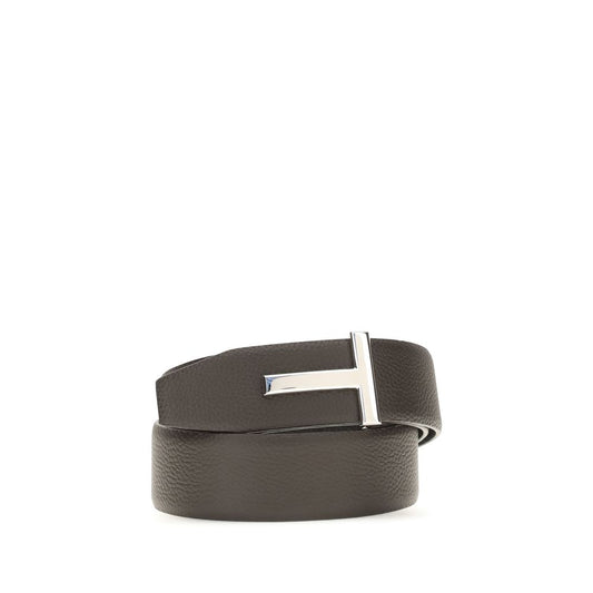 Tom Ford Brown Calf Leather Bos Taurus Belt Curated Luxury Accessories by Orvyn