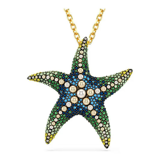 Swarovski Gold Stainless Steel Necklace Curated Luxury Accessories by Orvyn