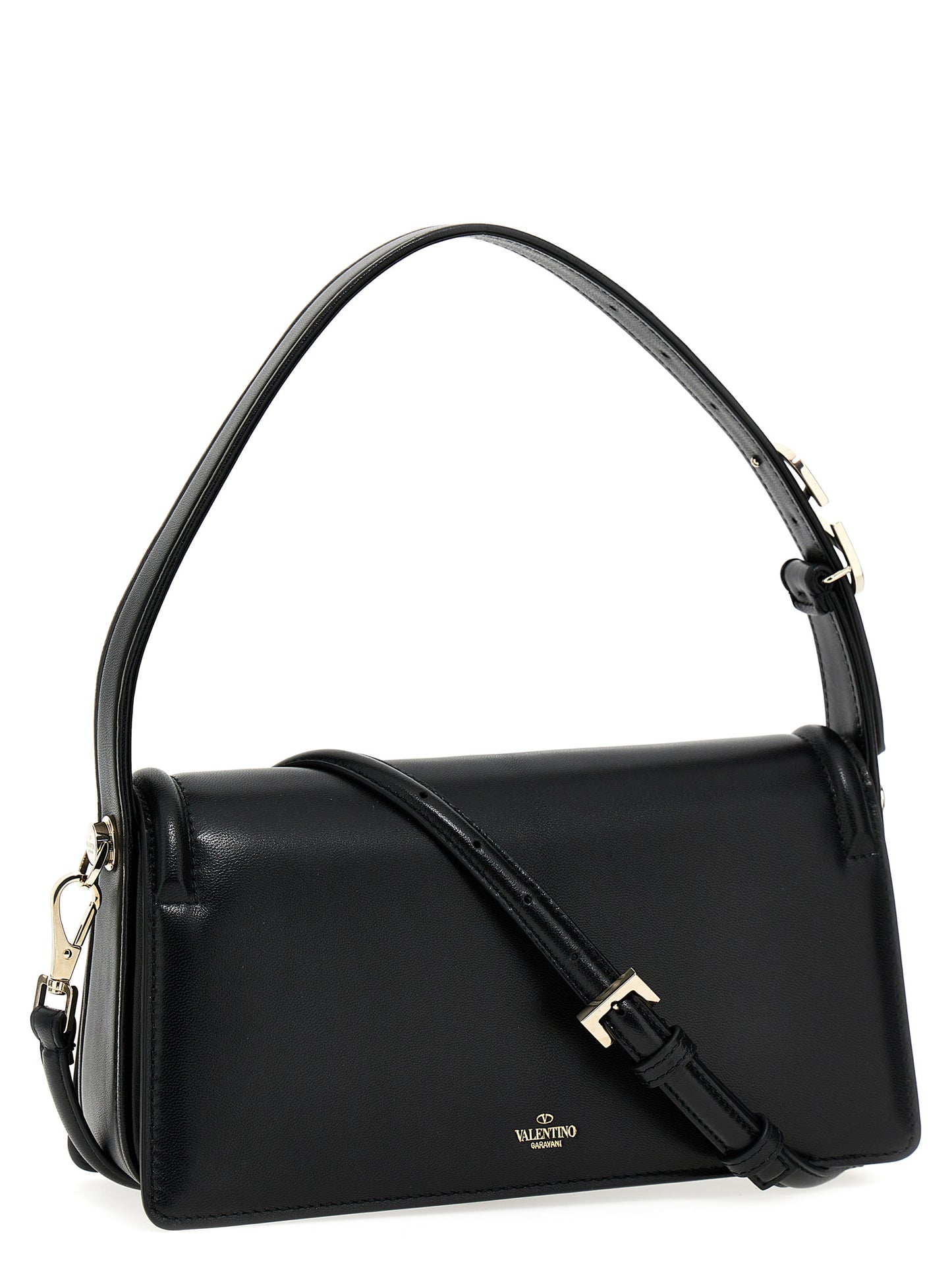 Valentino Garavani Black Leather Shoulder Bag Curated Luxury Accessories by Orvyn