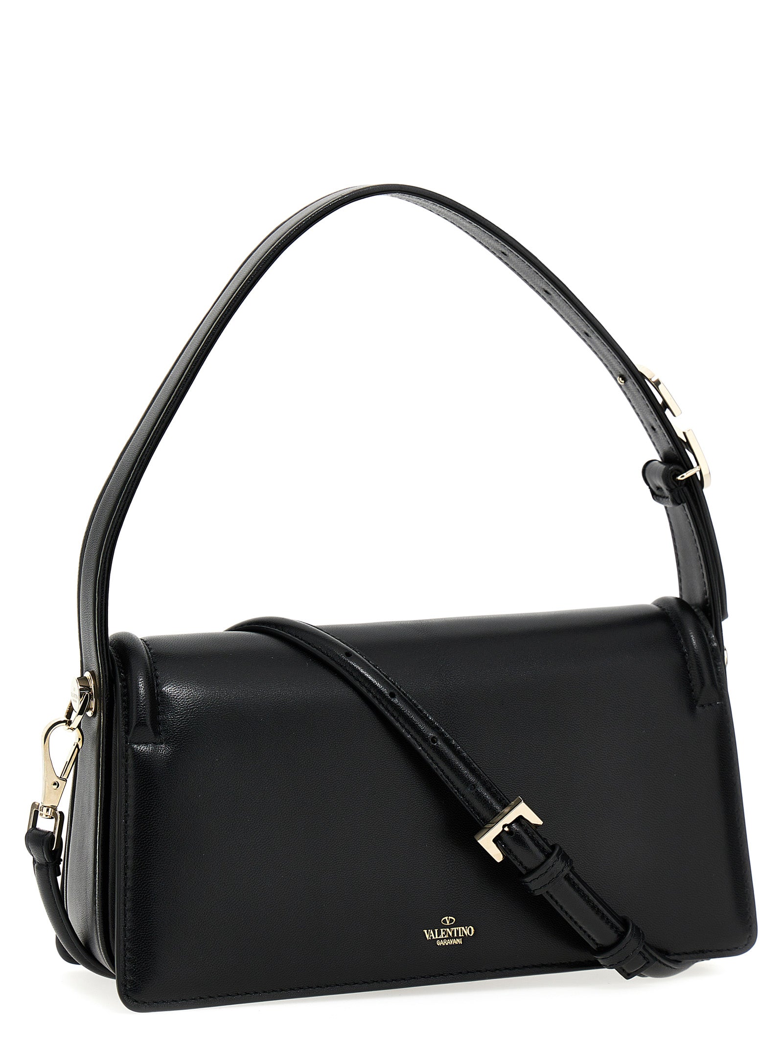 Valentino Garavani Black Leather Shoulder Bag Curated Luxury Accessories by Orvyn
