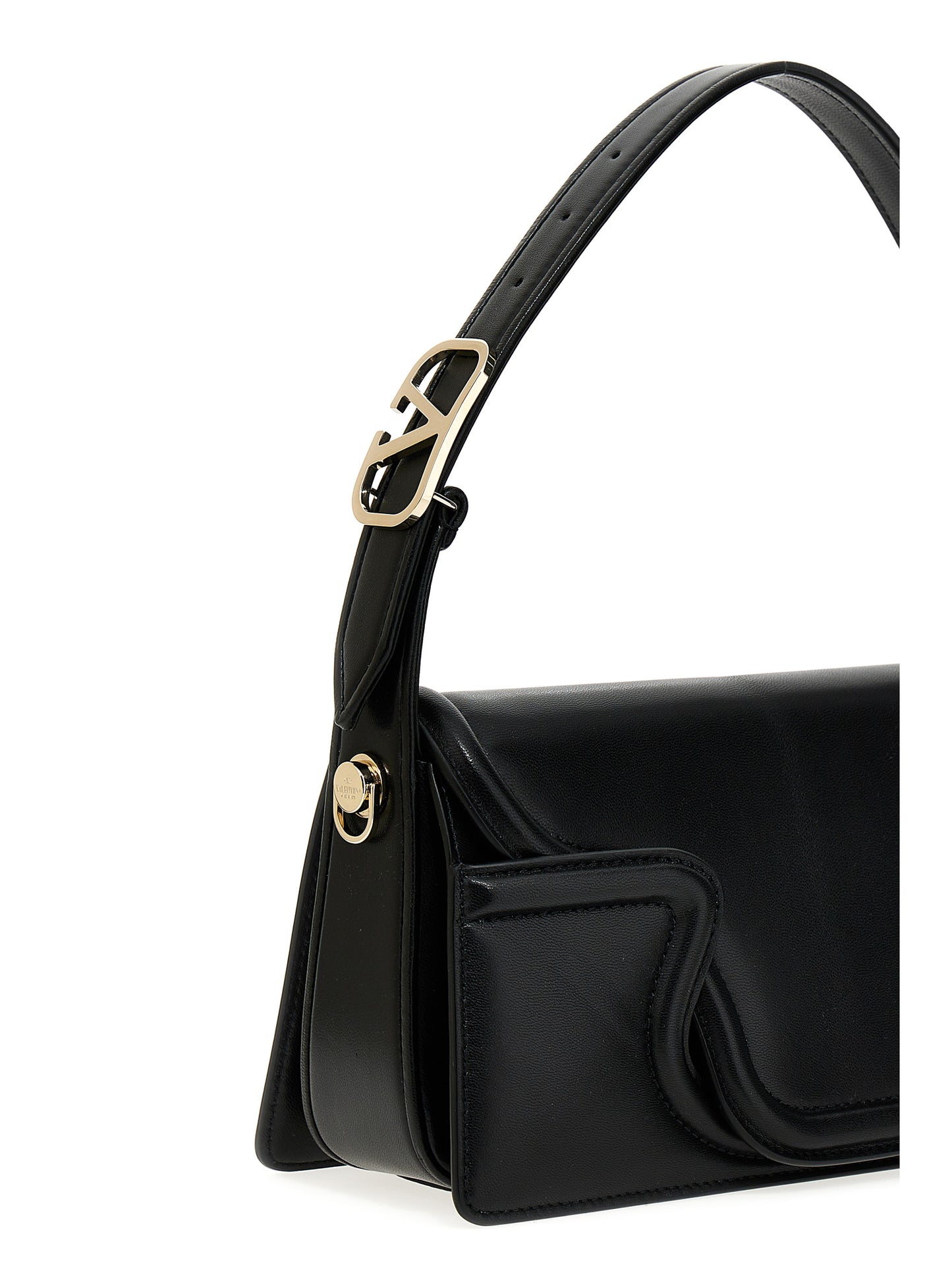Valentino Garavani Black Leather Shoulder Bag Curated Luxury Accessories by Orvyn