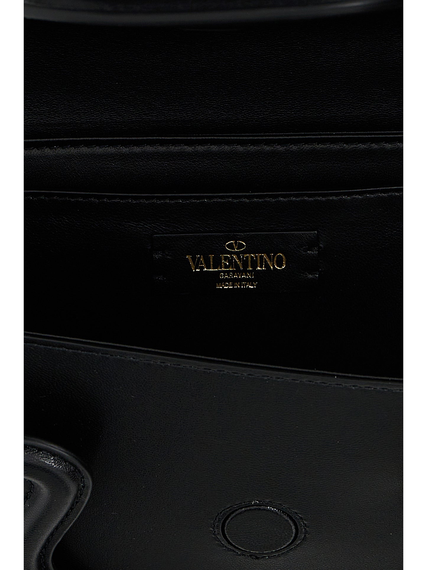 Valentino Garavani Black Leather Shoulder Bag Curated Luxury Accessories by Orvyn