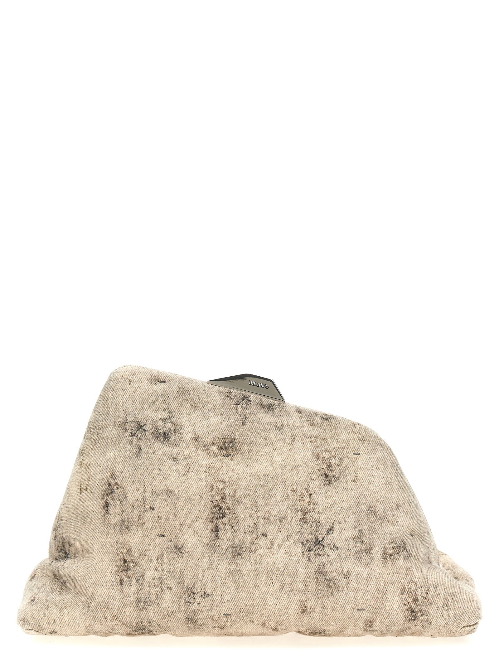 The Attico Gray Leather Clutch Bag Curated Luxury Accessories by Orvyn