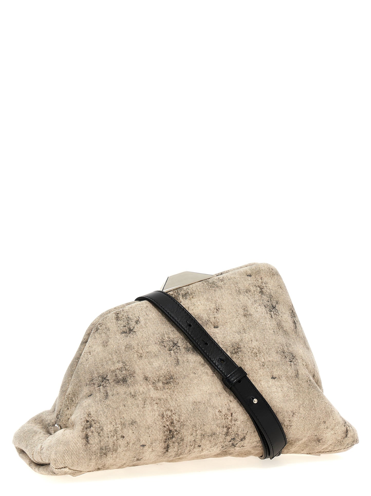 The Attico Gray Leather Clutch Bag Curated Luxury Accessories by Orvyn