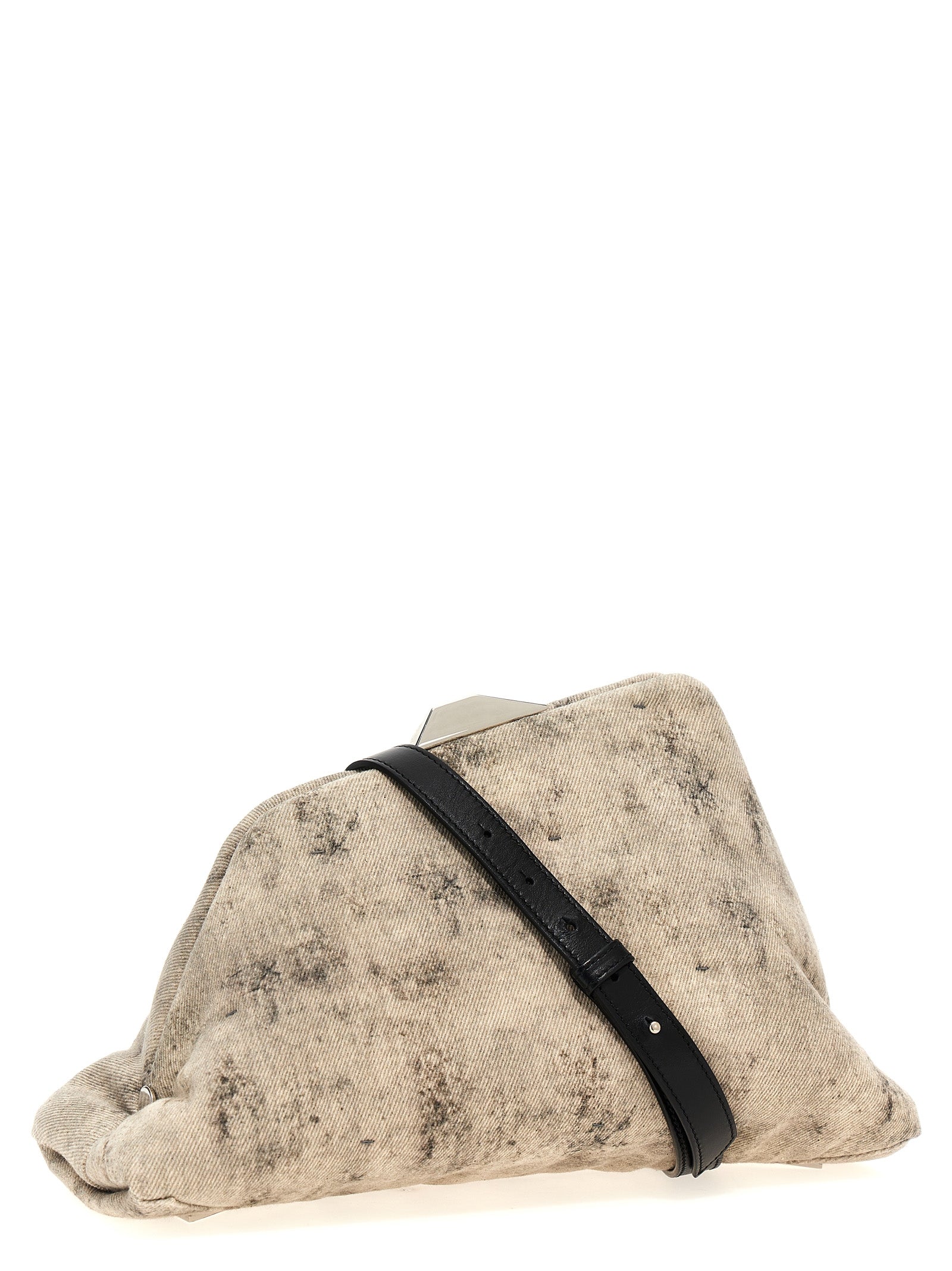 The Attico Gray Leather Clutch Bag Curated Luxury Accessories by Orvyn