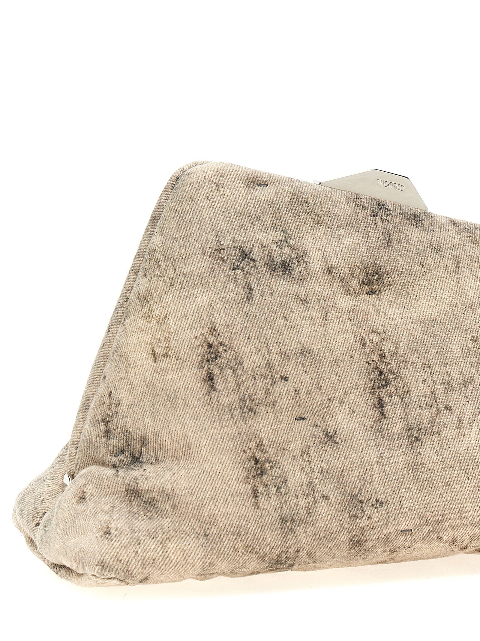 The Attico Gray Leather Clutch Bag Curated Luxury Accessories by Orvyn