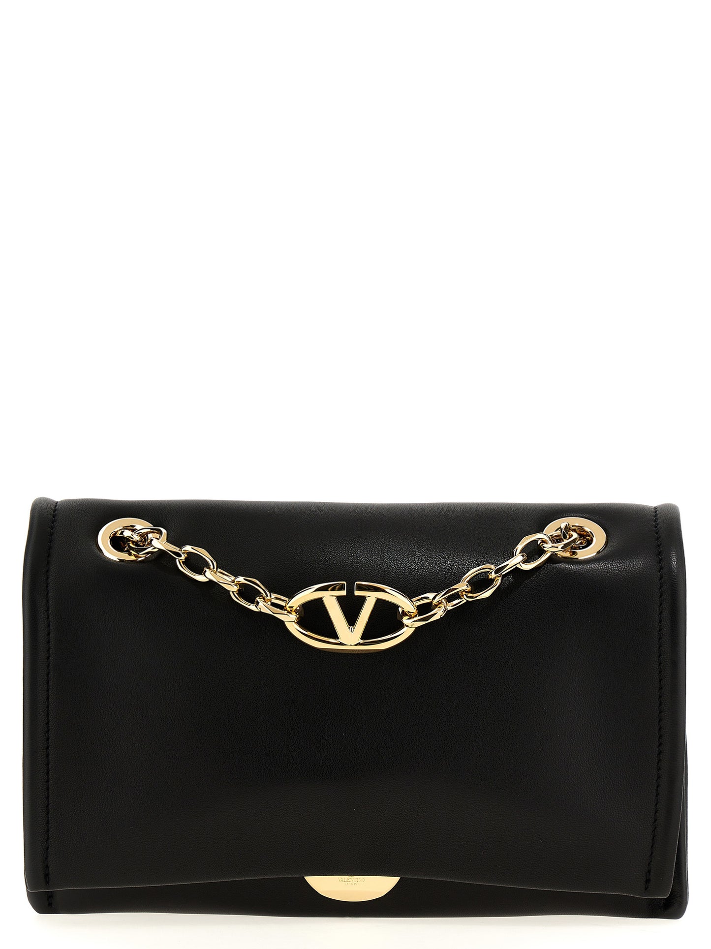 Valentino Garavani Black Lamb Leather Shoulder Bag Curated Luxury Accessories by Orvyn
