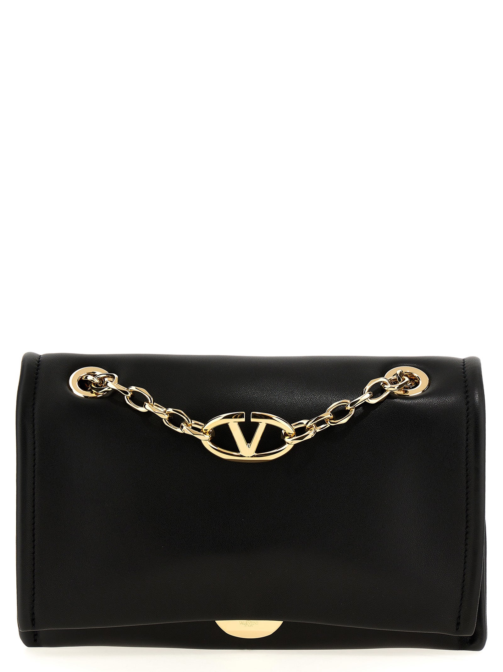 Valentino Garavani Black Lamb Leather Shoulder Bag Curated Luxury Accessories by Orvyn