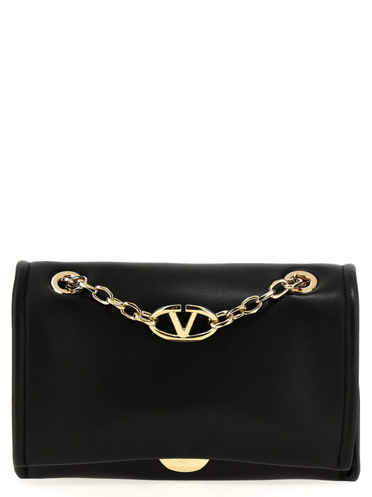 Valentino Garavani Black Lamb Leather Shoulder Bag Curated Luxury Accessories by Orvyn