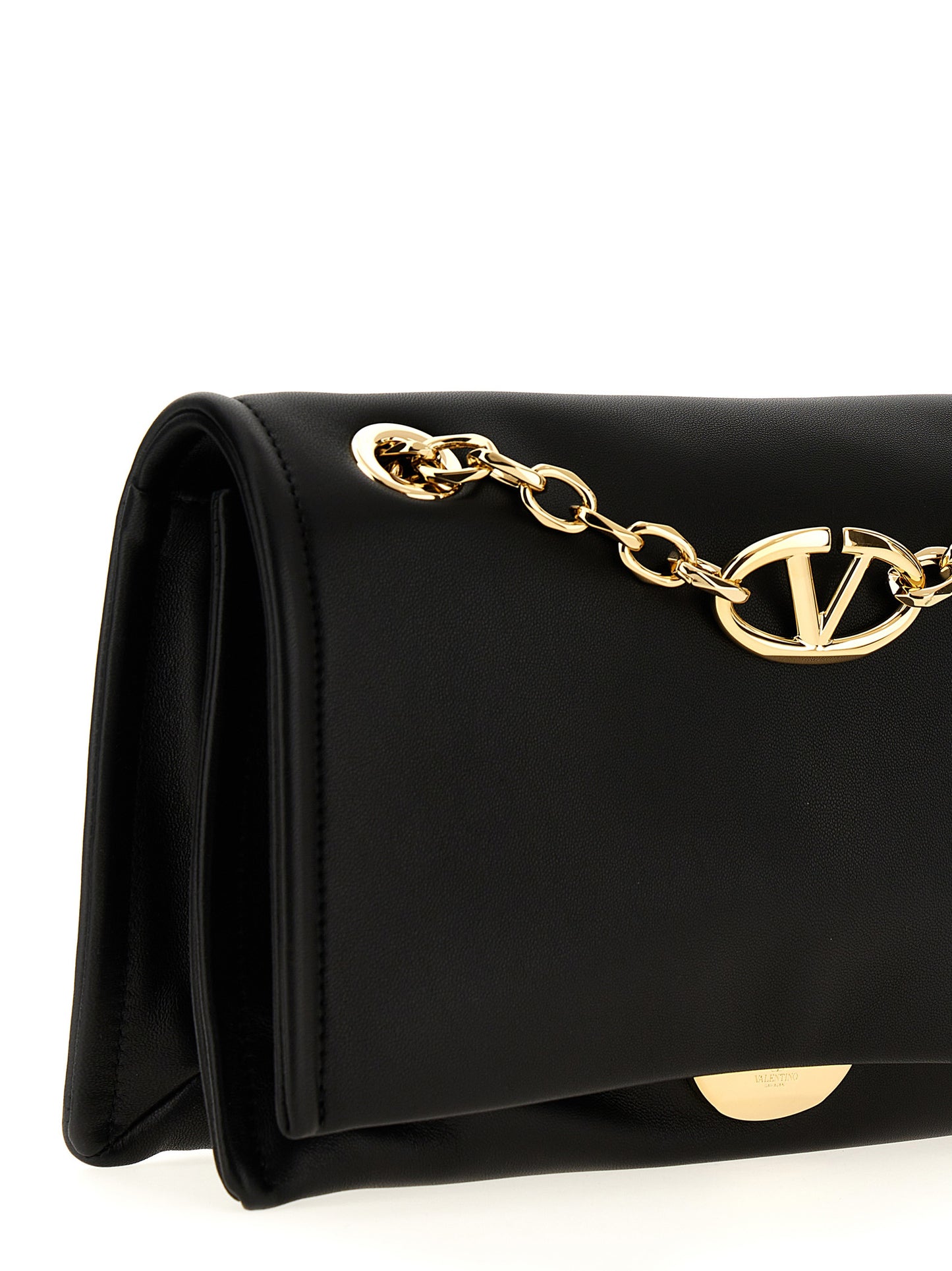 Valentino Garavani Black Lamb Leather Shoulder Bag Curated Luxury Accessories by Orvyn