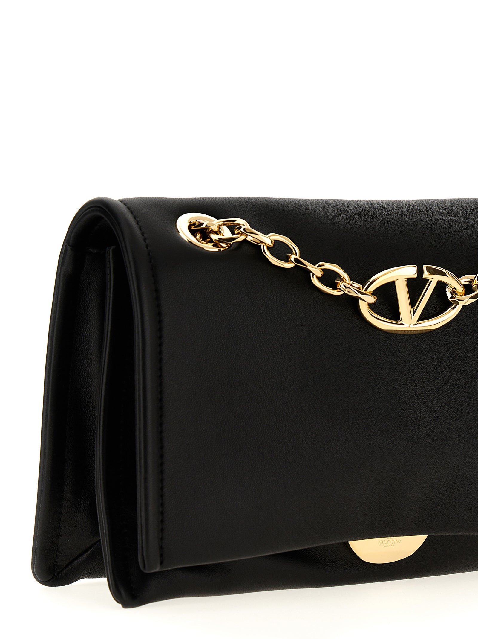 Valentino Garavani Black Lamb Leather Shoulder Bag Curated Luxury Accessories by Orvyn