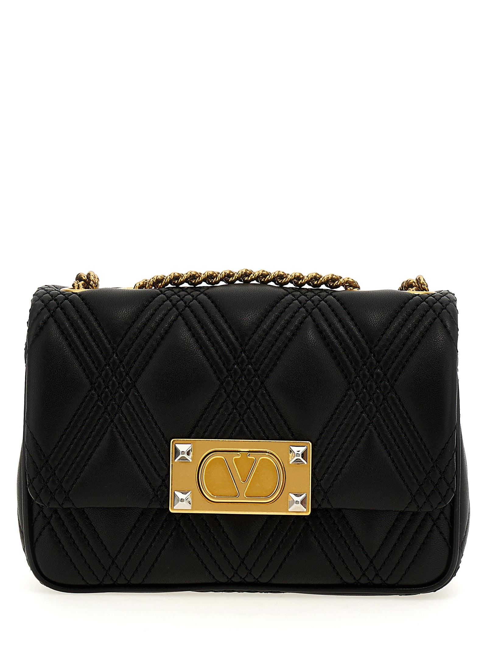Valentino Garavani Black Lamb Leather Shoulder Bag Curated Luxury Accessories by Orvyn