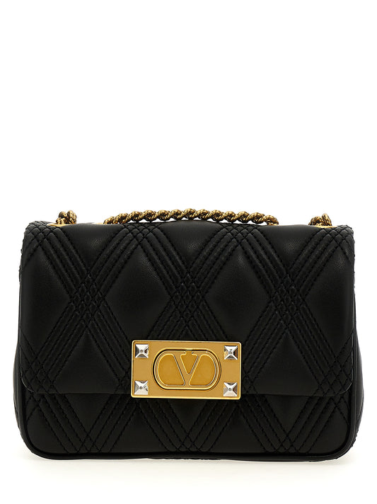 Valentino Garavani Black Lamb Leather Shoulder Bag Curated Luxury Accessories by Orvyn