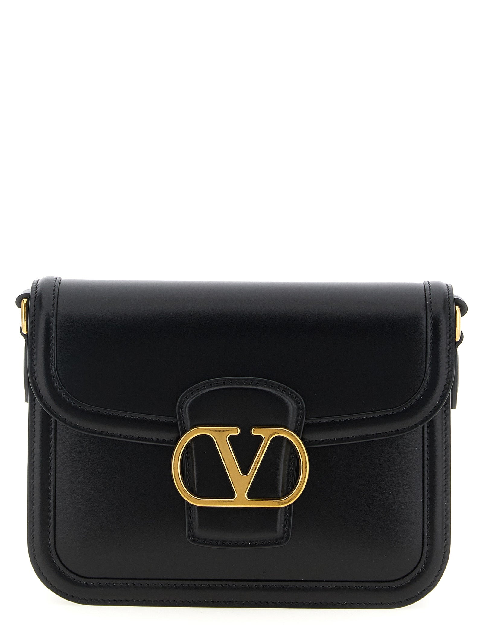 Valentino Garavani Black Calfskin Crossbody Bag Curated Luxury Accessories by Orvyn