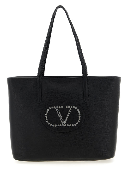 Valentino Garavani Black Calfskin Tote Bag Curated Luxury Accessories by Orvyn