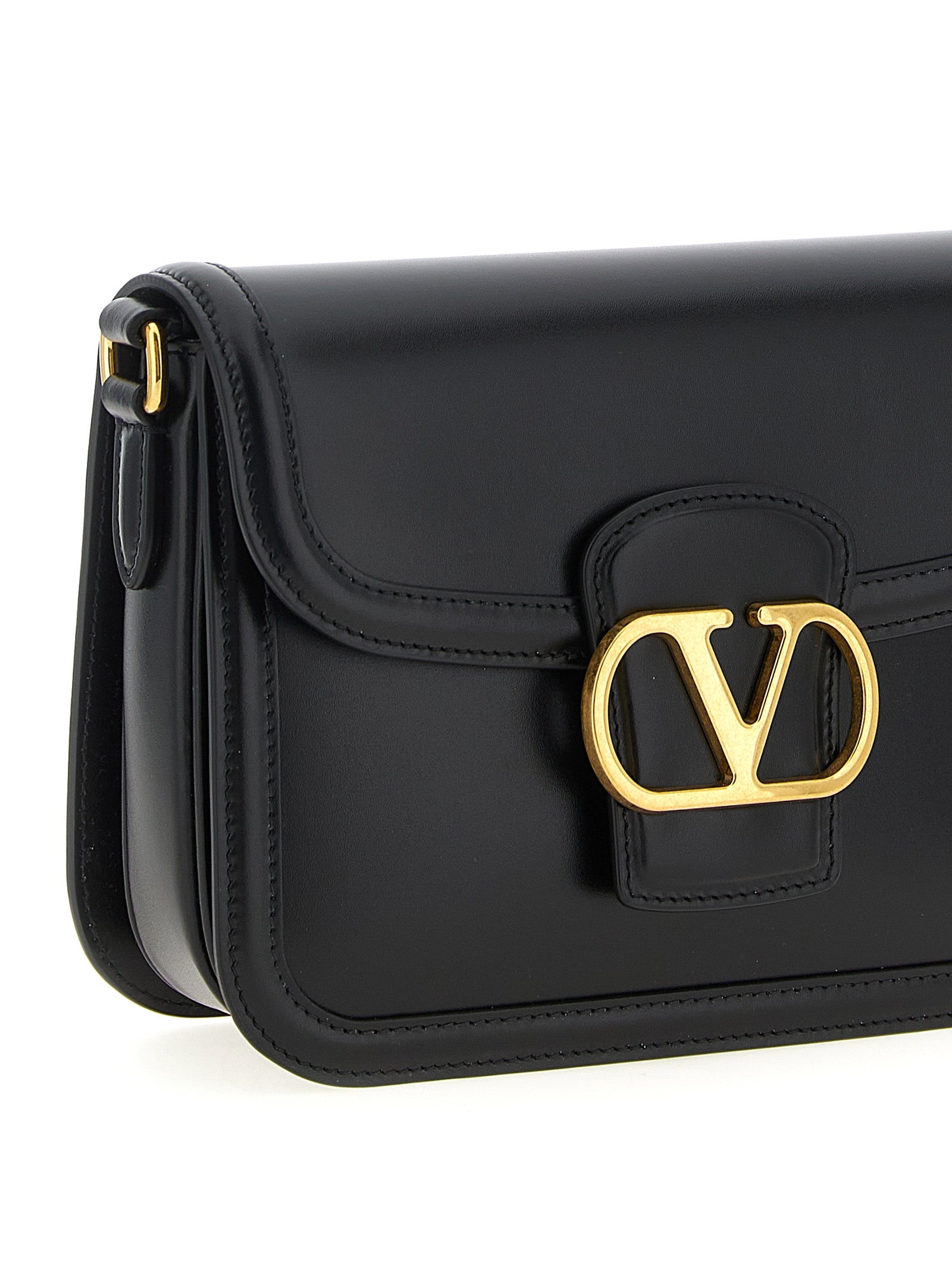 Valentino Garavani Black Calfskin Crossbody Bag Curated Luxury Accessories by Orvyn