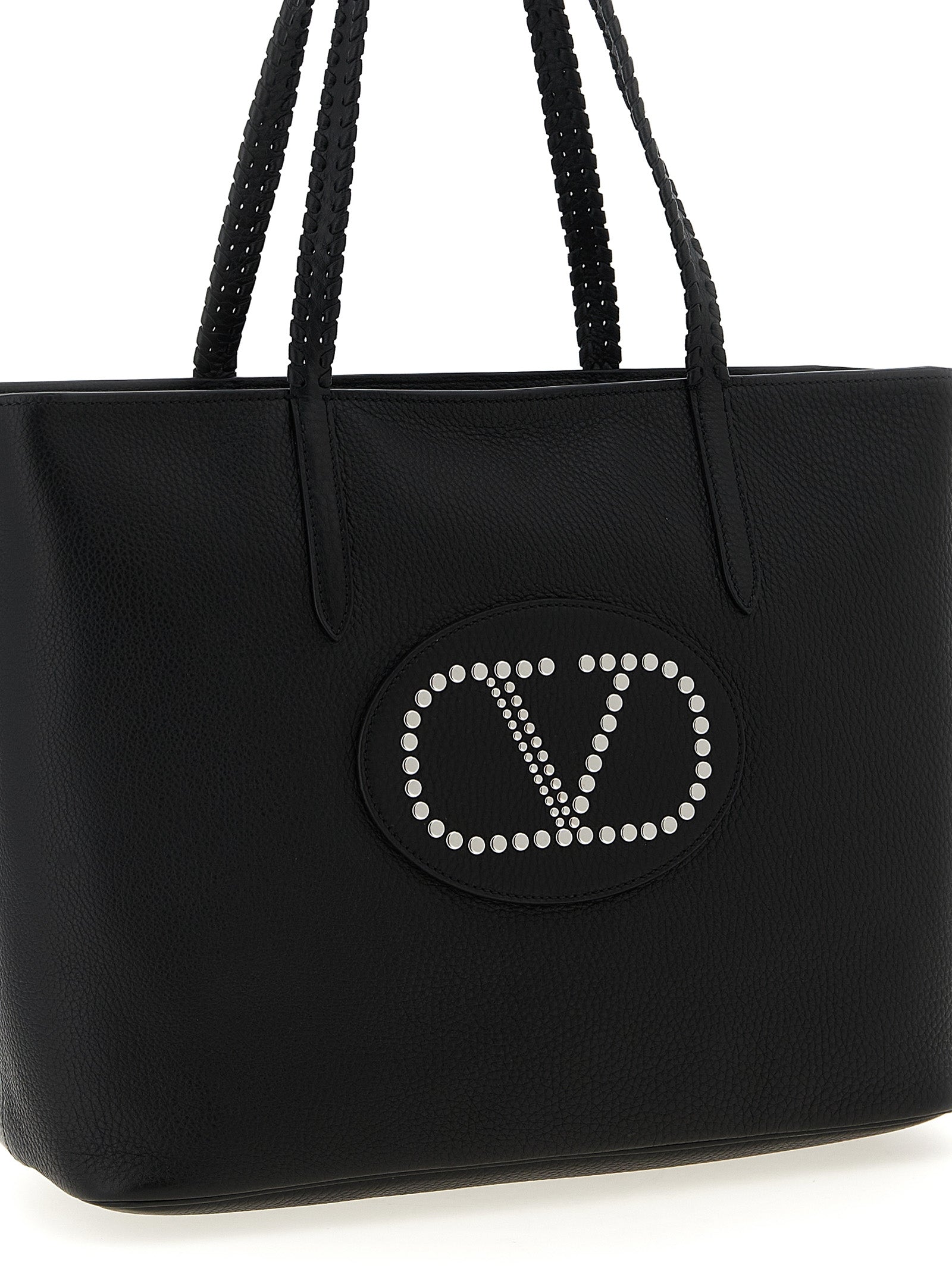 Valentino Garavani Black Calfskin Tote Bag Curated Luxury Accessories by Orvyn