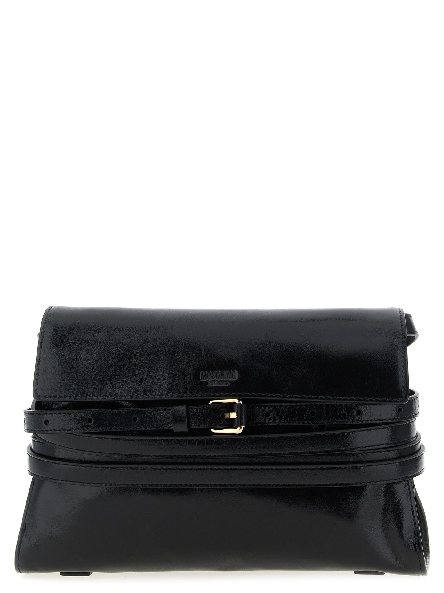 Moschino Black Leather Crossbody Bag Curated Luxury Accessories by Orvyn