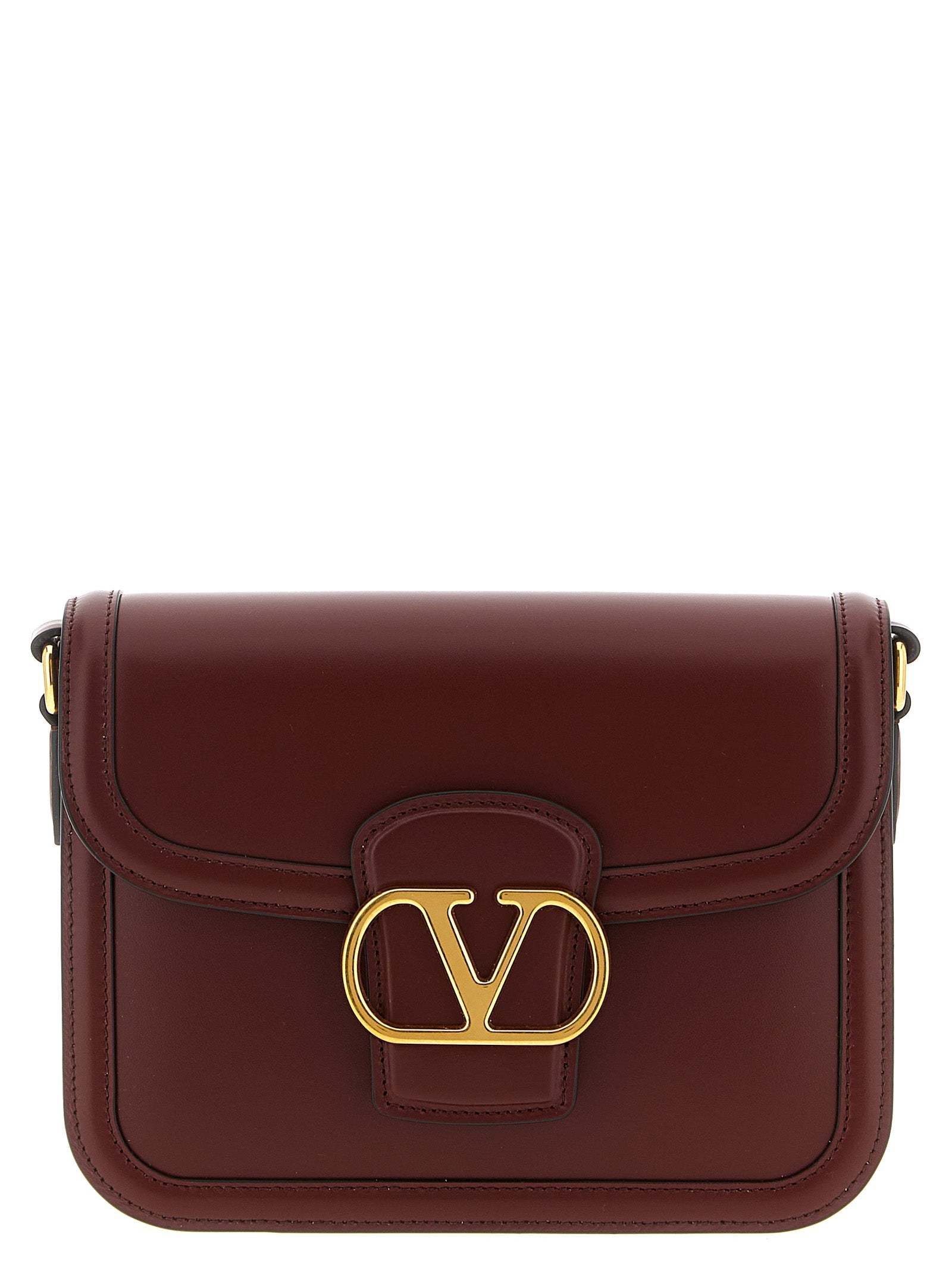 Valentino Garavani Bordeaux Calfskin Crossbody Bag Curated Luxury Accessories by Orvyn