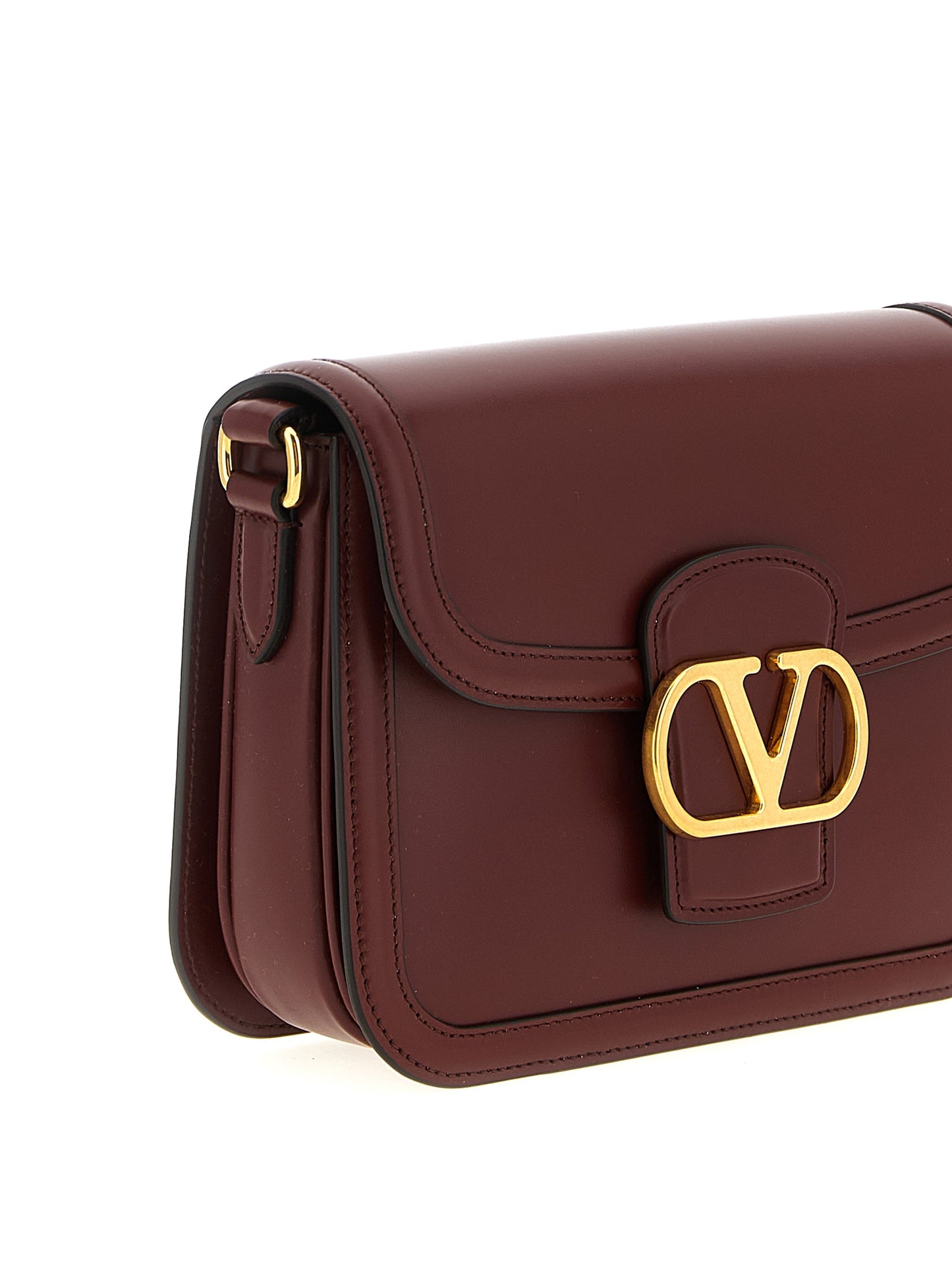 Valentino Garavani Bordeaux Calfskin Crossbody Bag Curated Luxury Accessories by Orvyn