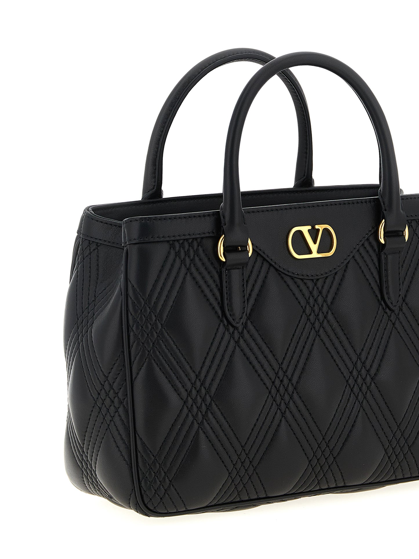 Valentino Garavani Black Lamb Leather Handbag Curated Luxury Accessories by Orvyn