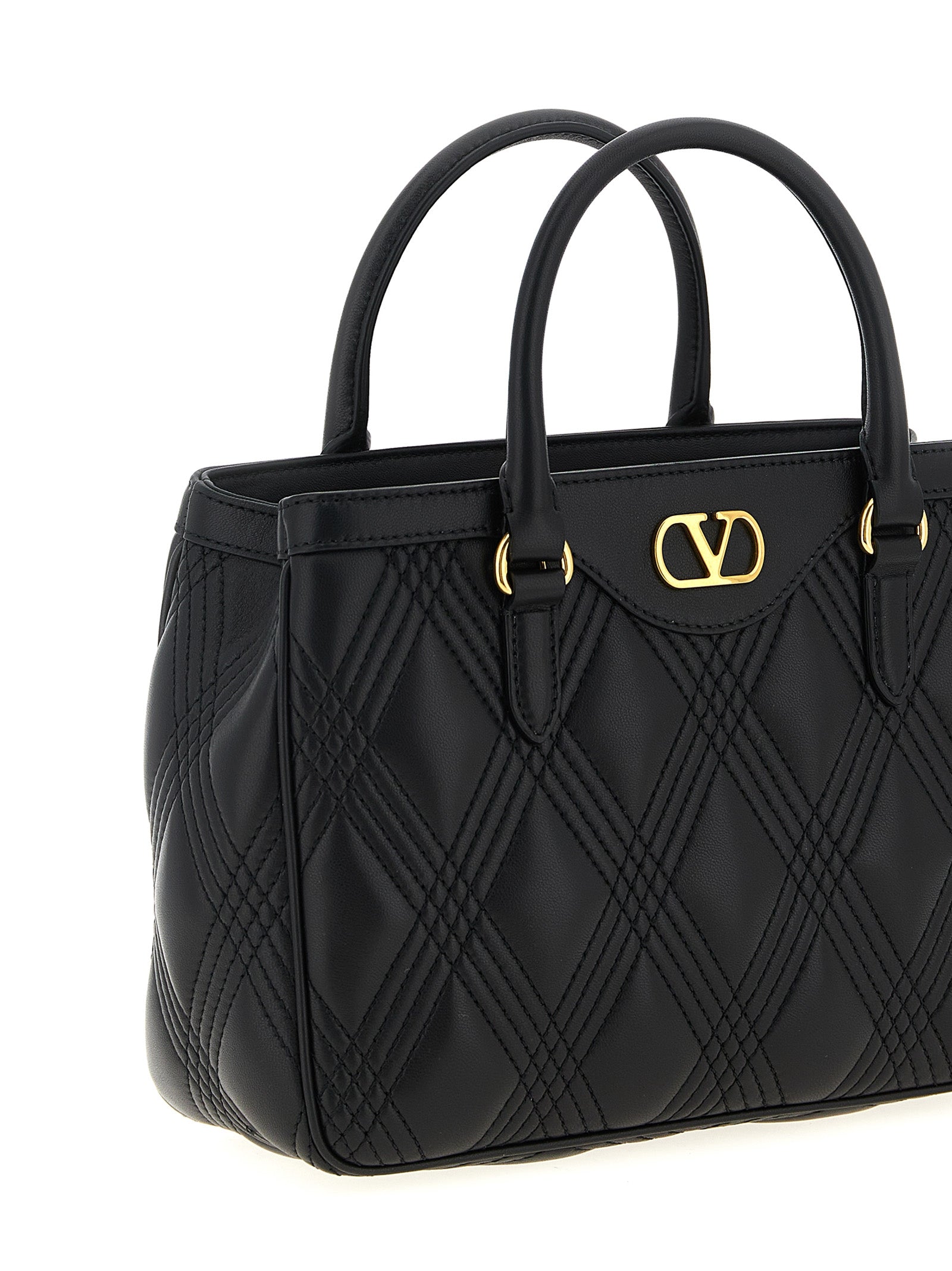 Valentino Garavani Black Lamb Leather Handbag Curated Luxury Accessories by Orvyn